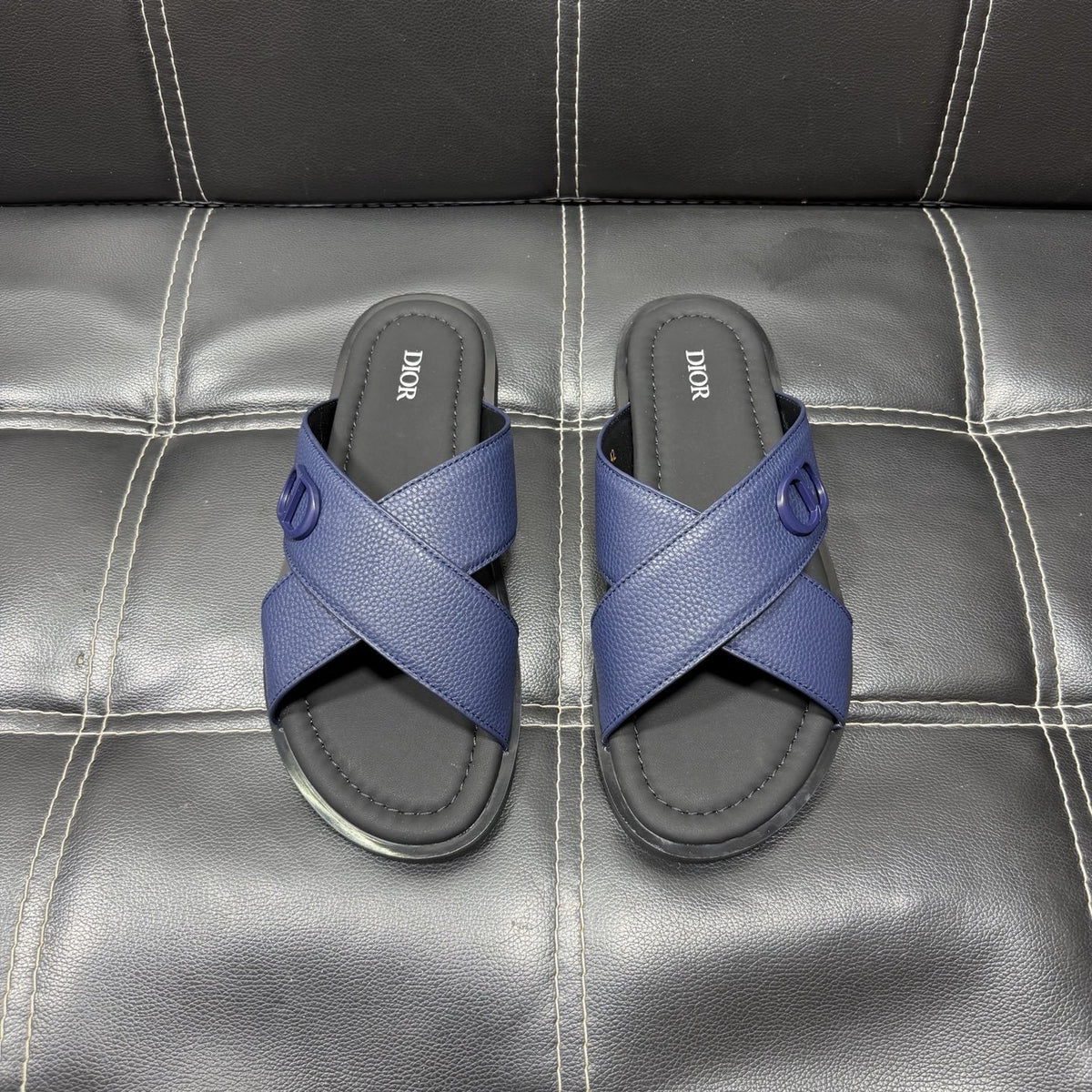 Dior Cross-Strap Slide Sandals — front