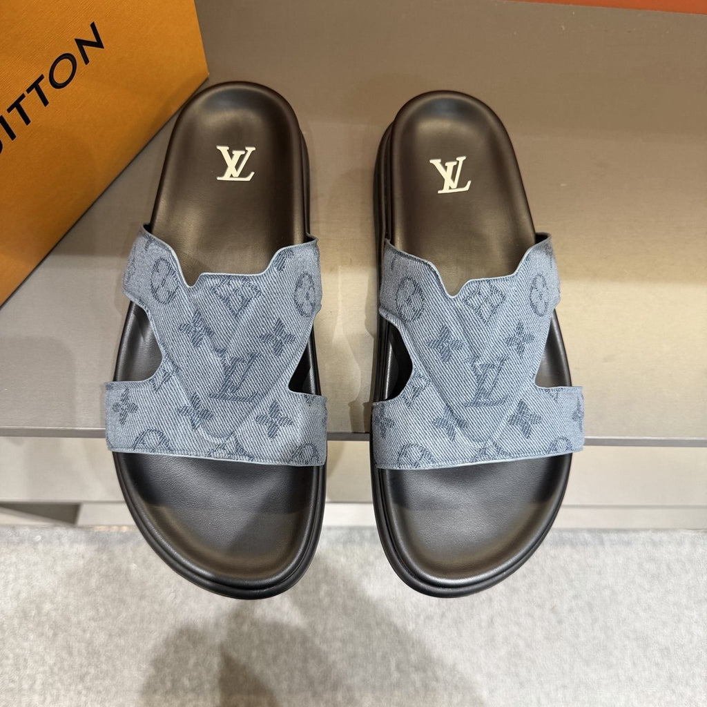 Louis Vuitton Monogram Cross-Strap Slide Sandals — hero