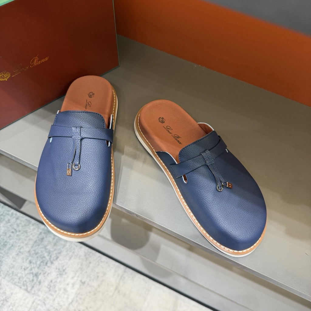 Loro Piana Textured Mule Loafers — front