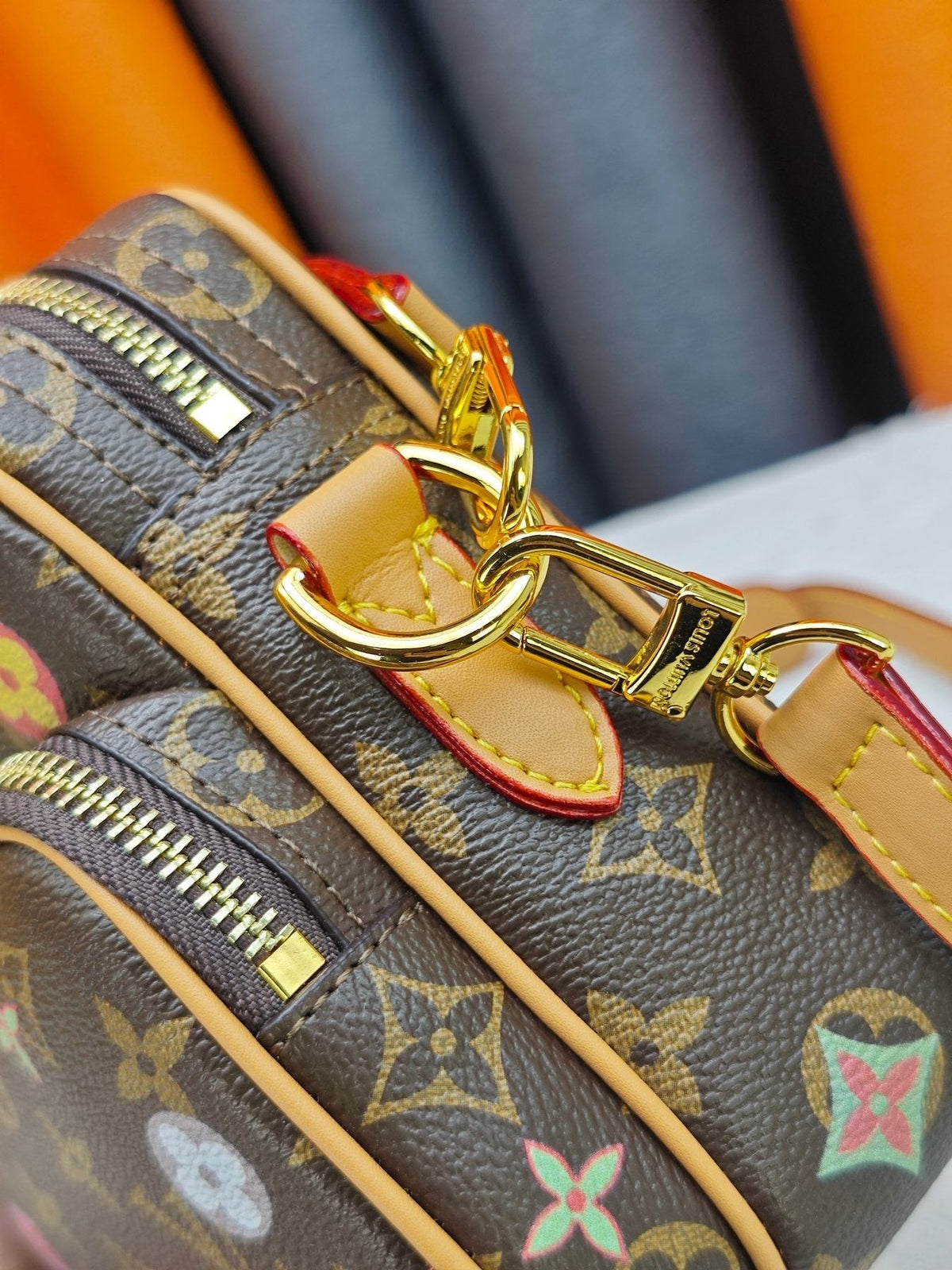 Louis Vuitton Monogram Floral Shoulder Bag — detail