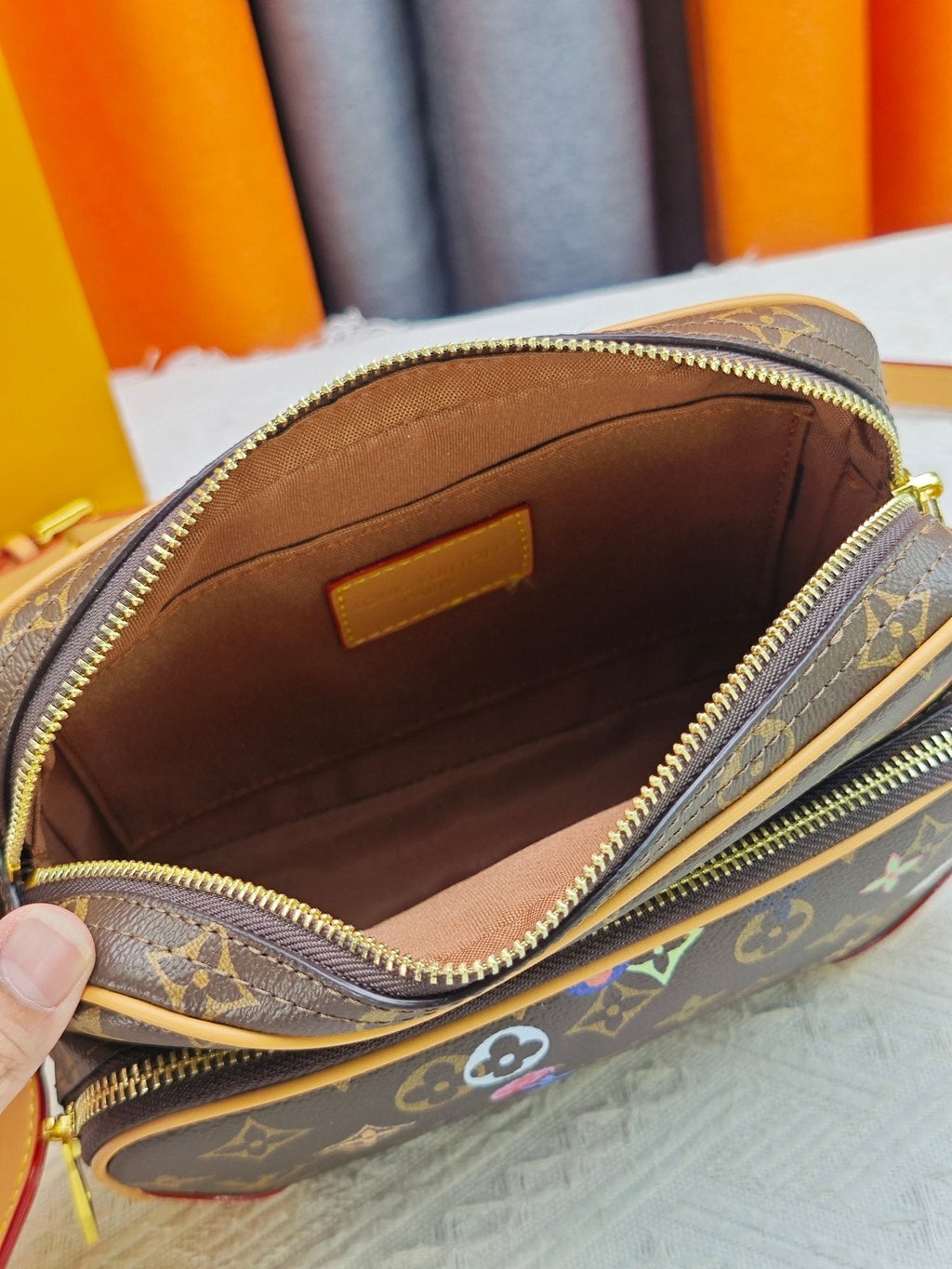 Louis Vuitton Monogram Floral Shoulder Bag — detail