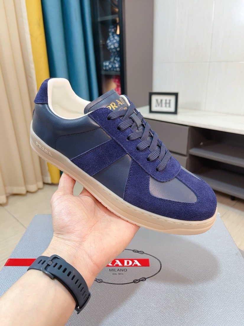 Prada Contrast Panel Sneakers — model