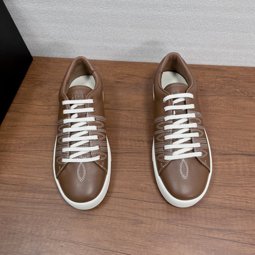 Prada Low-Top Lace-Up Sneakers — front