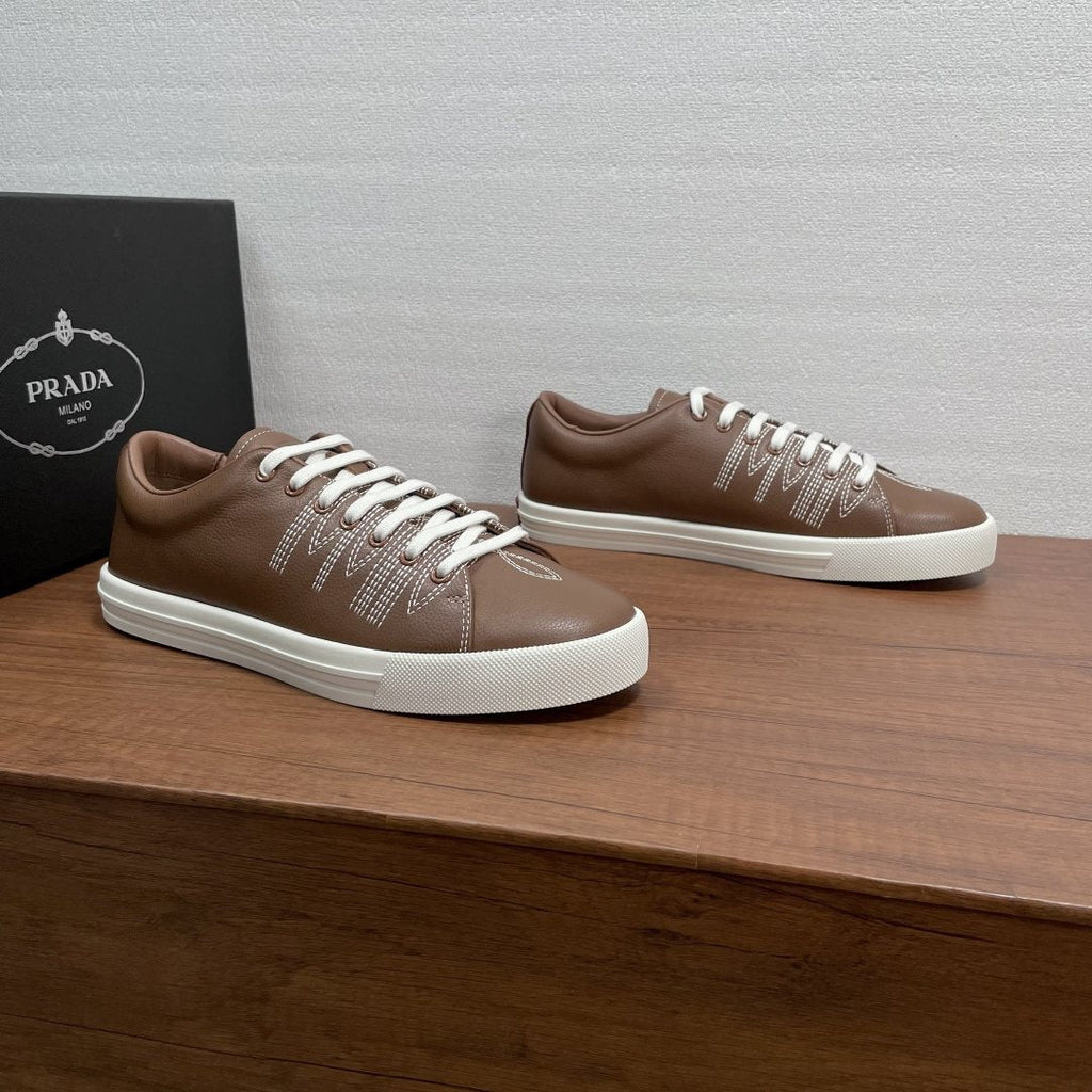 Prada Low-Top Lace-Up Sneakers — front