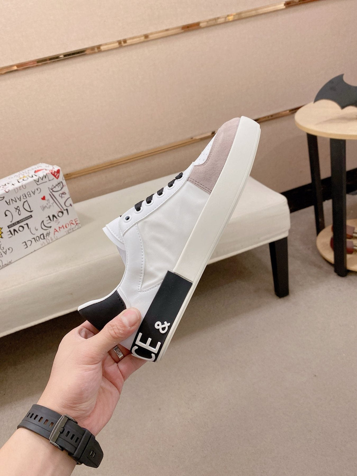 Dolce & Gabbana Contrast Low-Top Sneakers — back