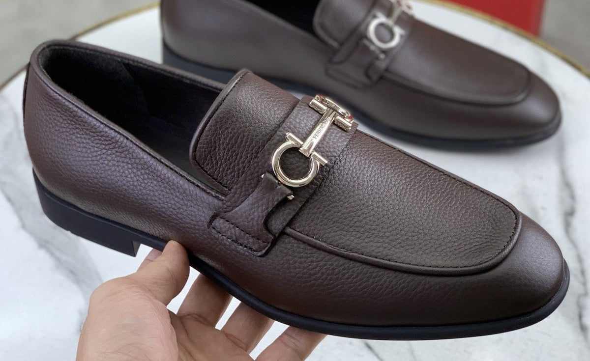 Salvatore Ferragamo Textured Bit Loafers — hero