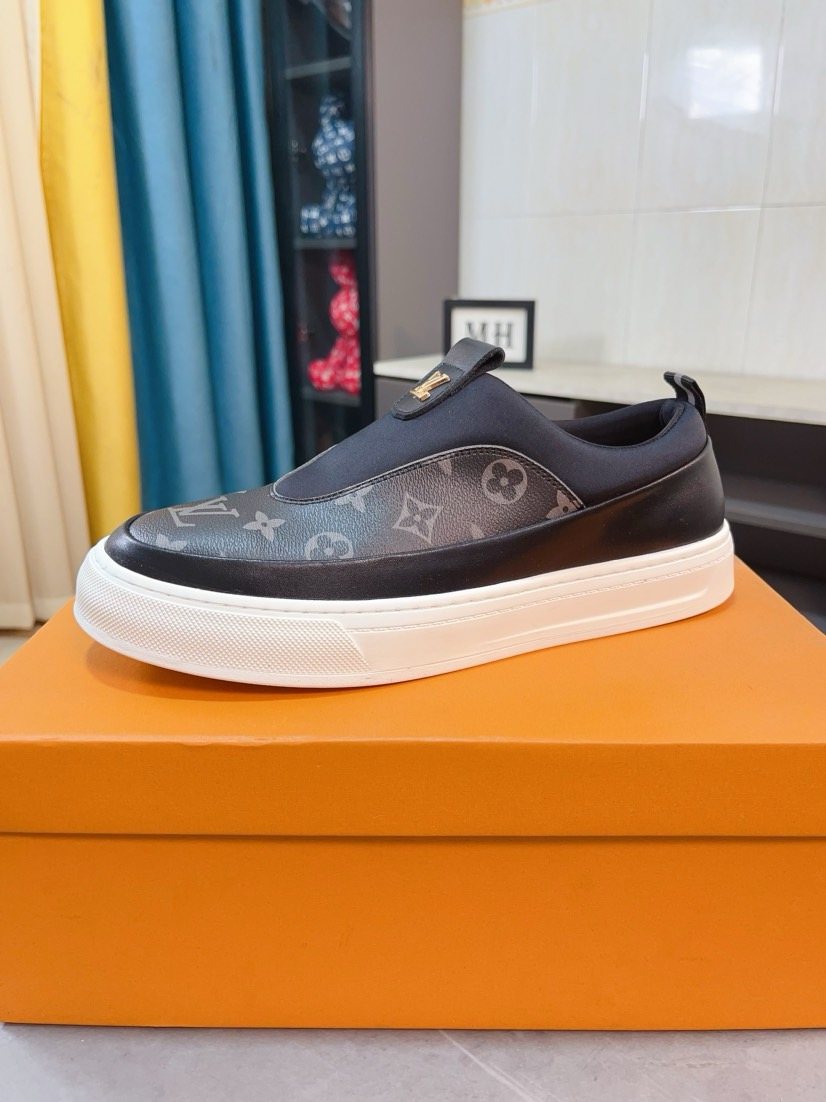 Louis Vuitton Monogram Slip-On Sneakers — front