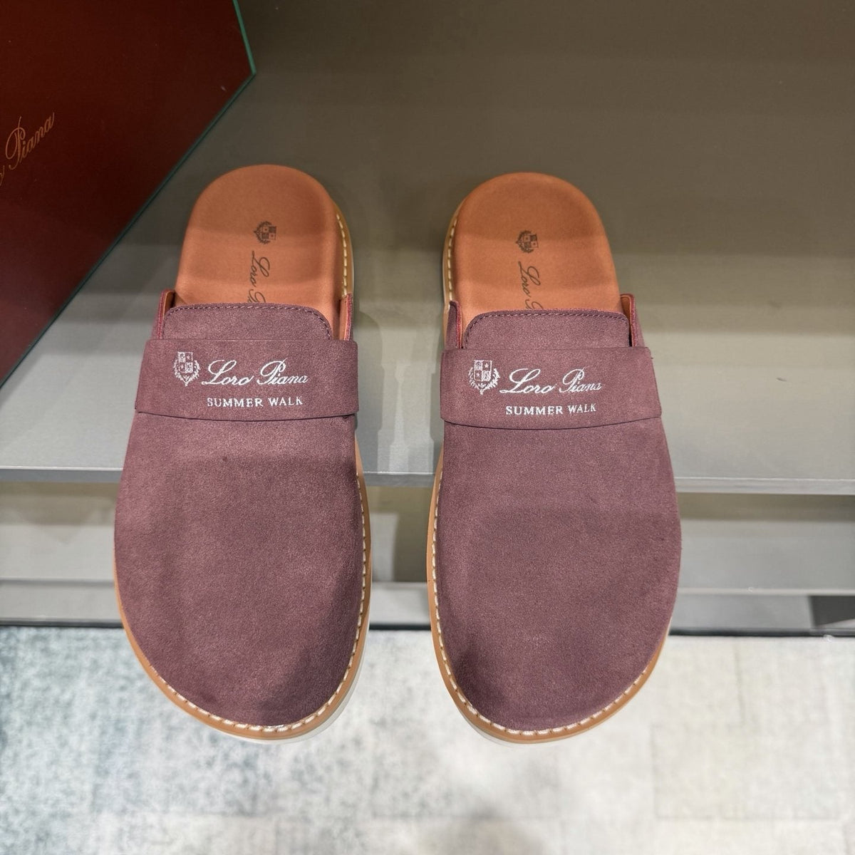 Loro Piana Open-Back Loafer Mules — front
