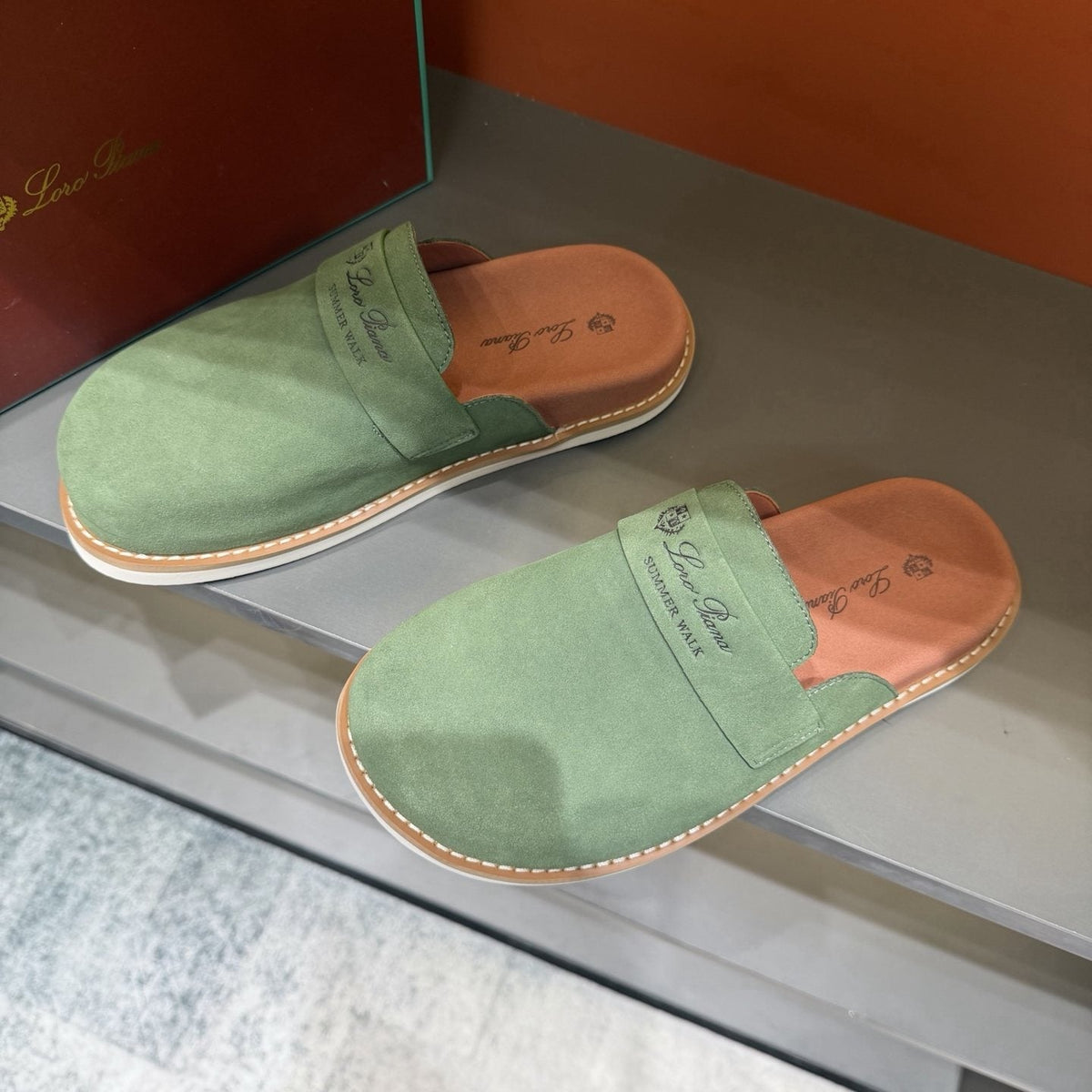 Loro Piana Open-Back Loafer Mules — front