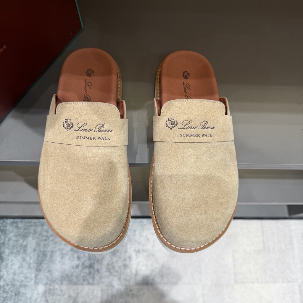Loro Piana Open-Back Loafer Mules — front