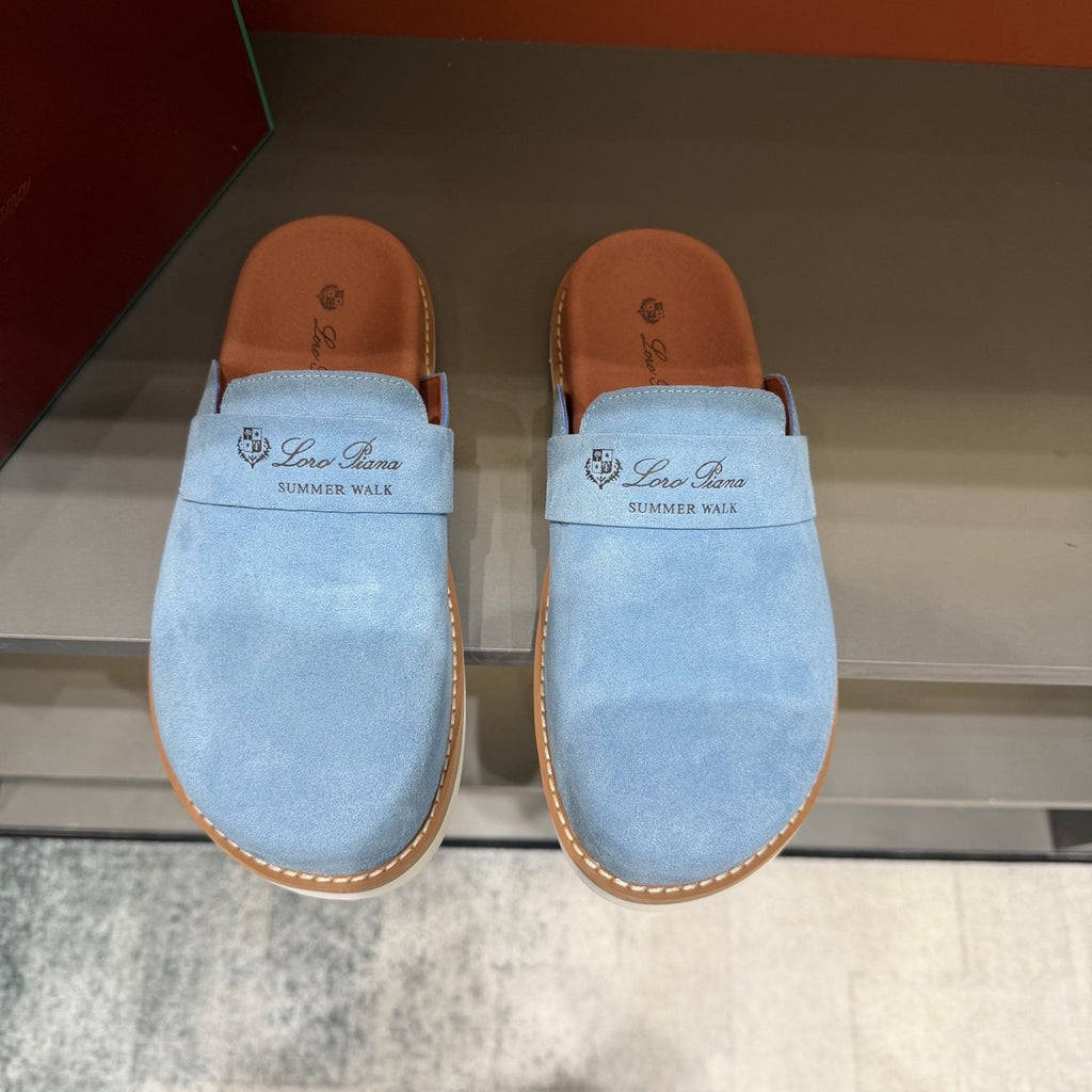 Loro Piana Open-Back Loafer Mules — front