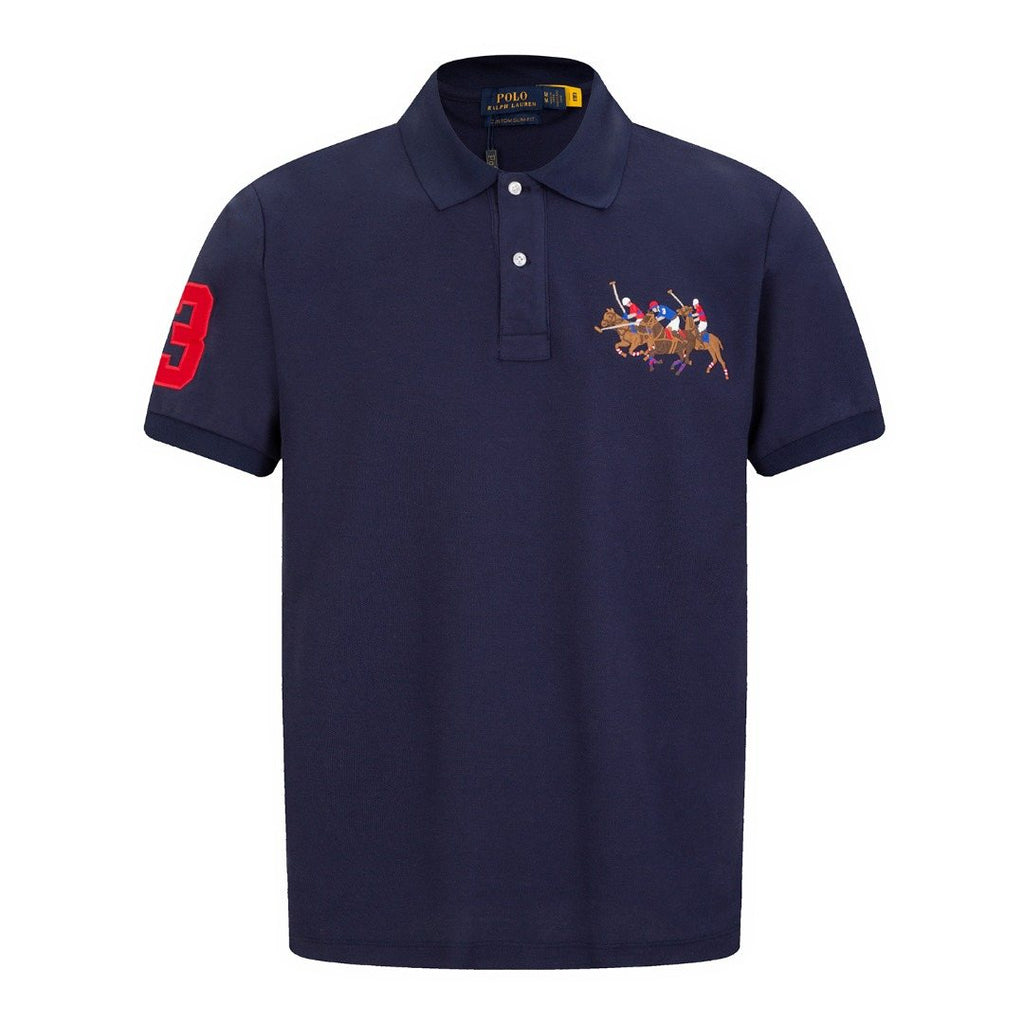 Test2-Ralph Lauren Embroidered Horse Short-Sleeve Polo Shirt — front