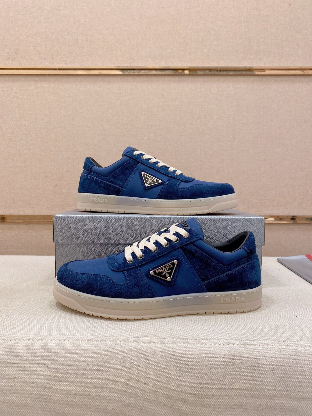 Prada Panel Low-Top Sneakers — side