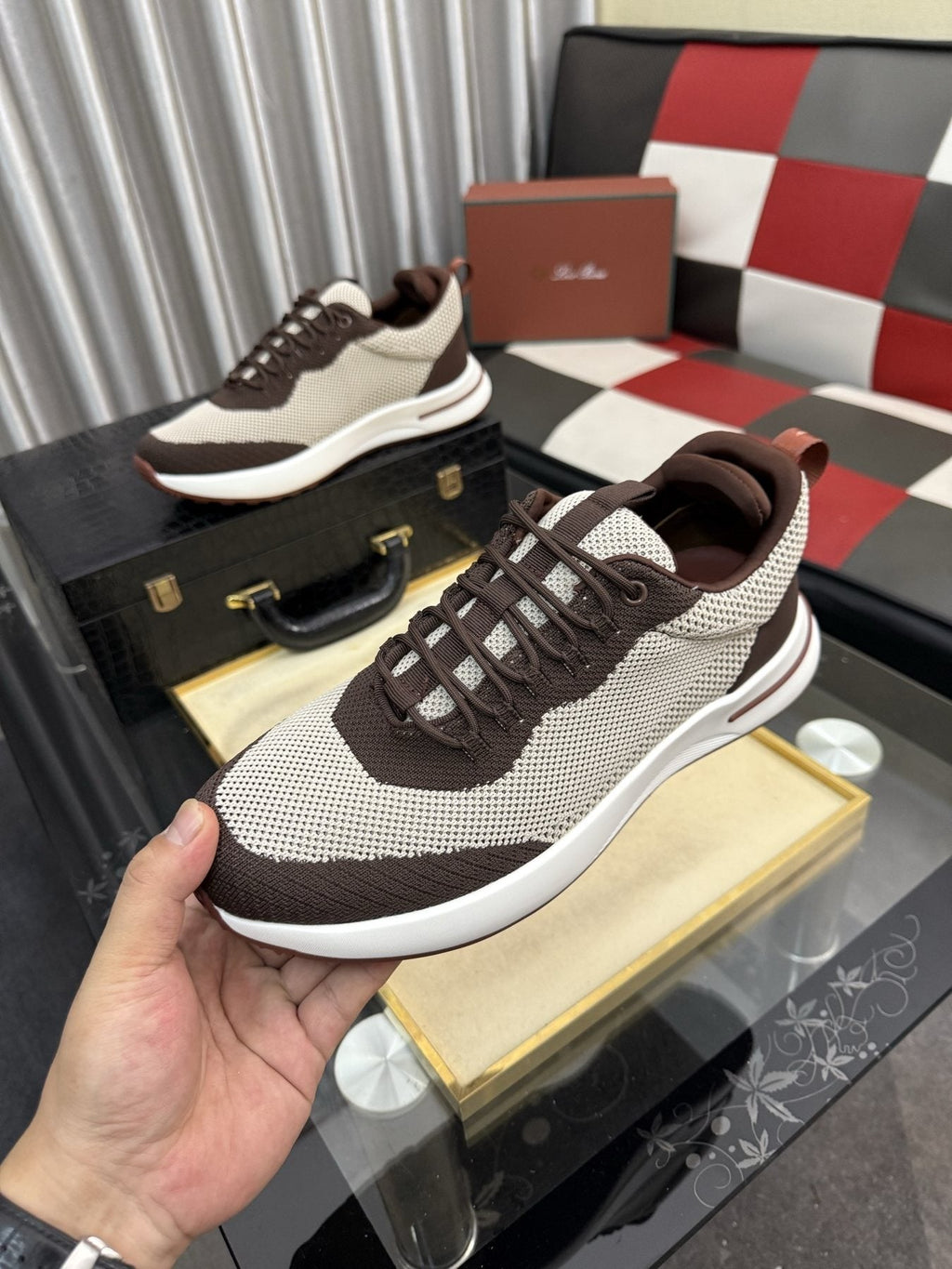 Two-Tone Low-Top Sneakers — front