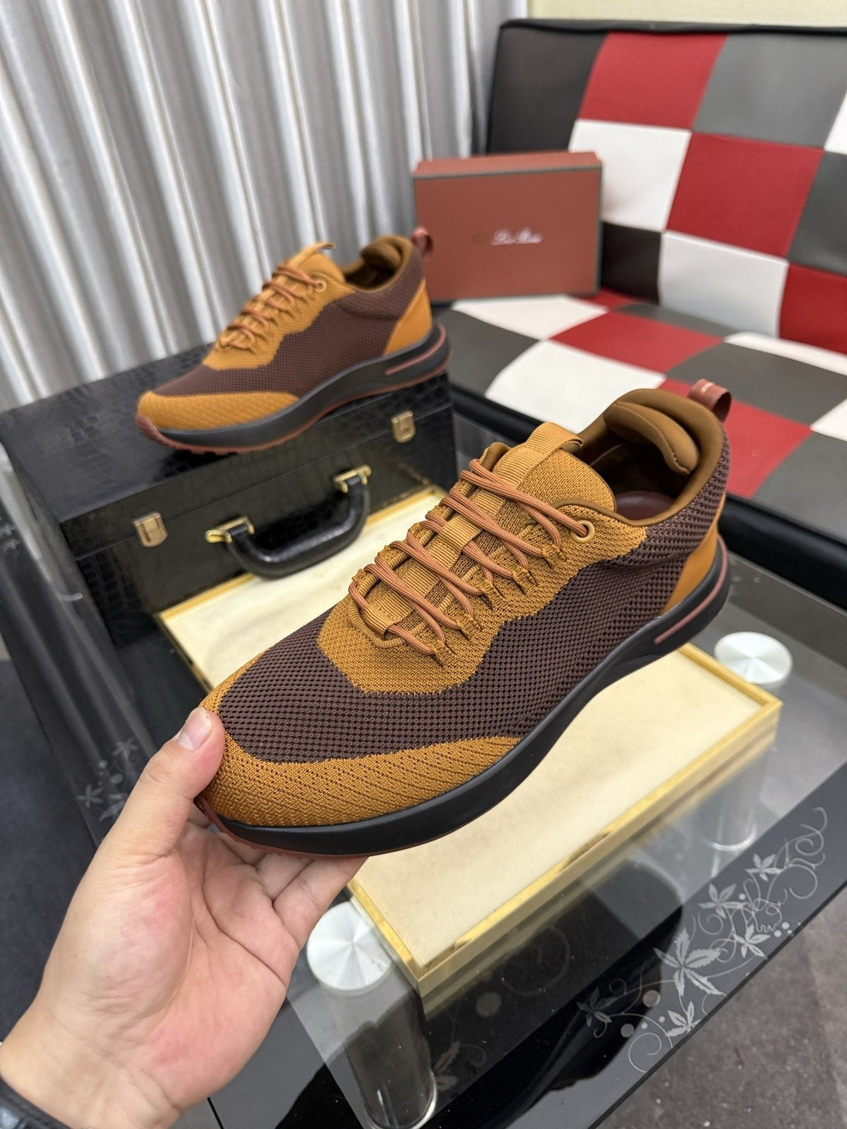 Two-Tone Low-Top Sneakers — side