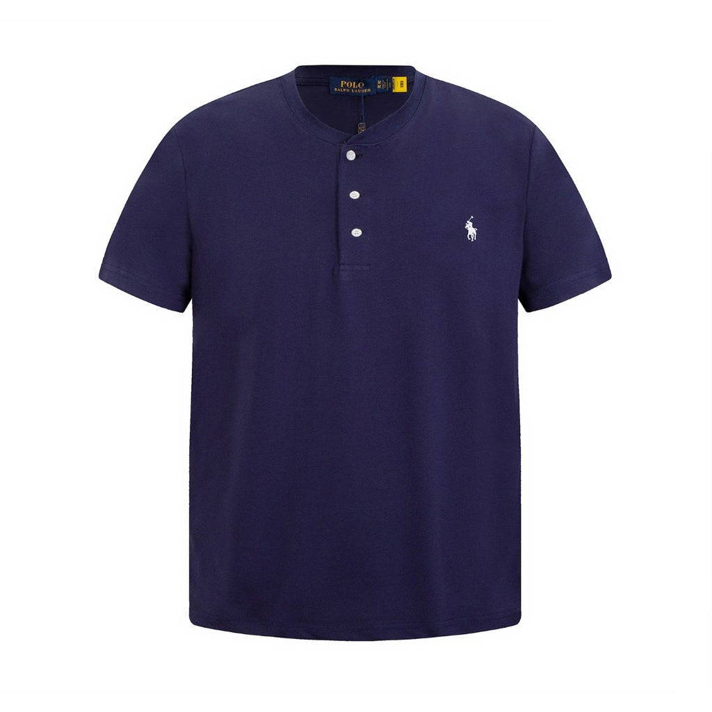 Test2-Ralph Lauren Embroidered Three-Button Henley Shirt — front