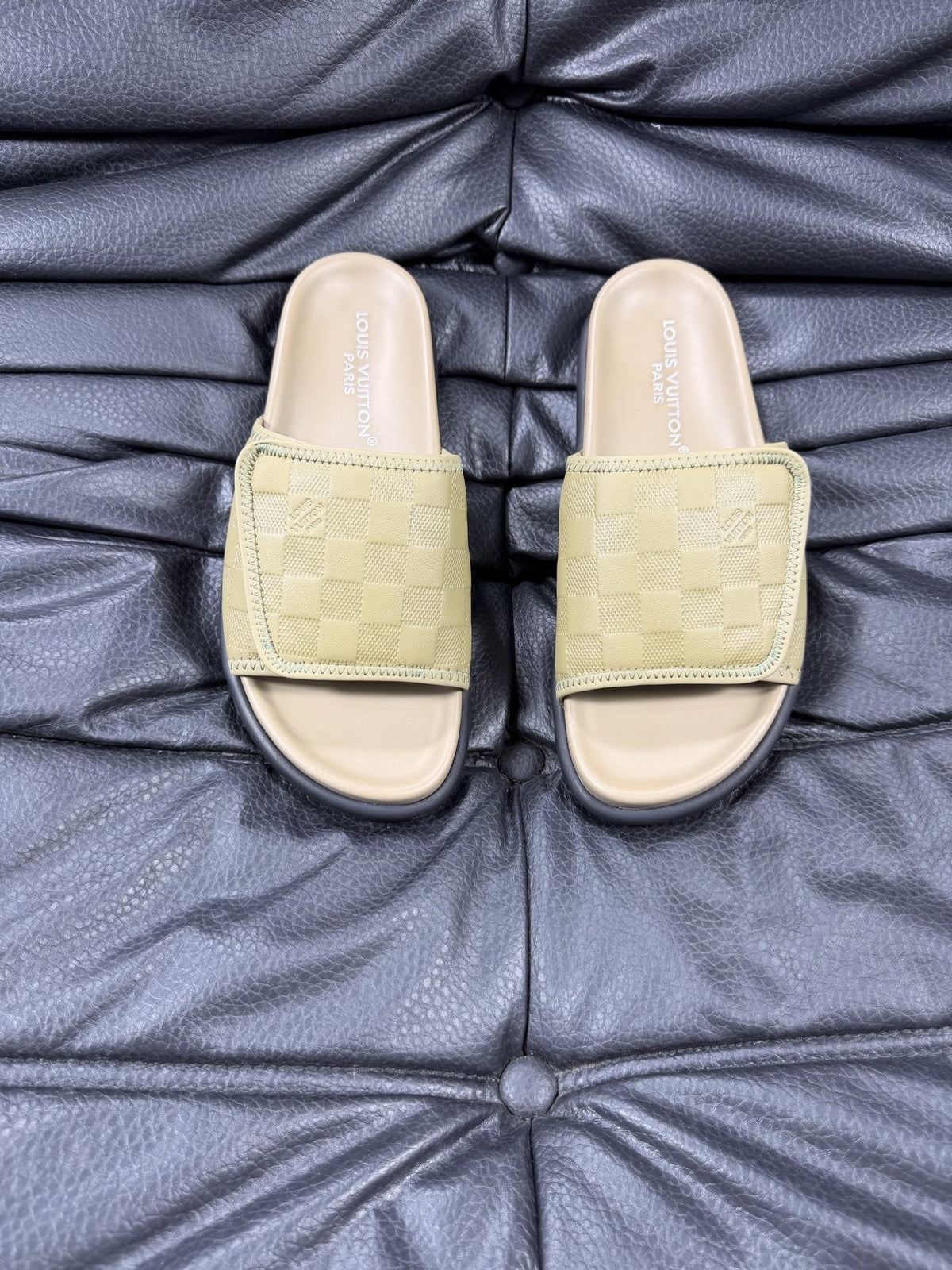 Louis Vuitton Woven Strap Slide Sandals — hero