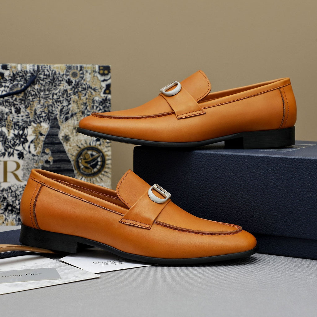 Dior Double-Ring Buckle Loafers — front