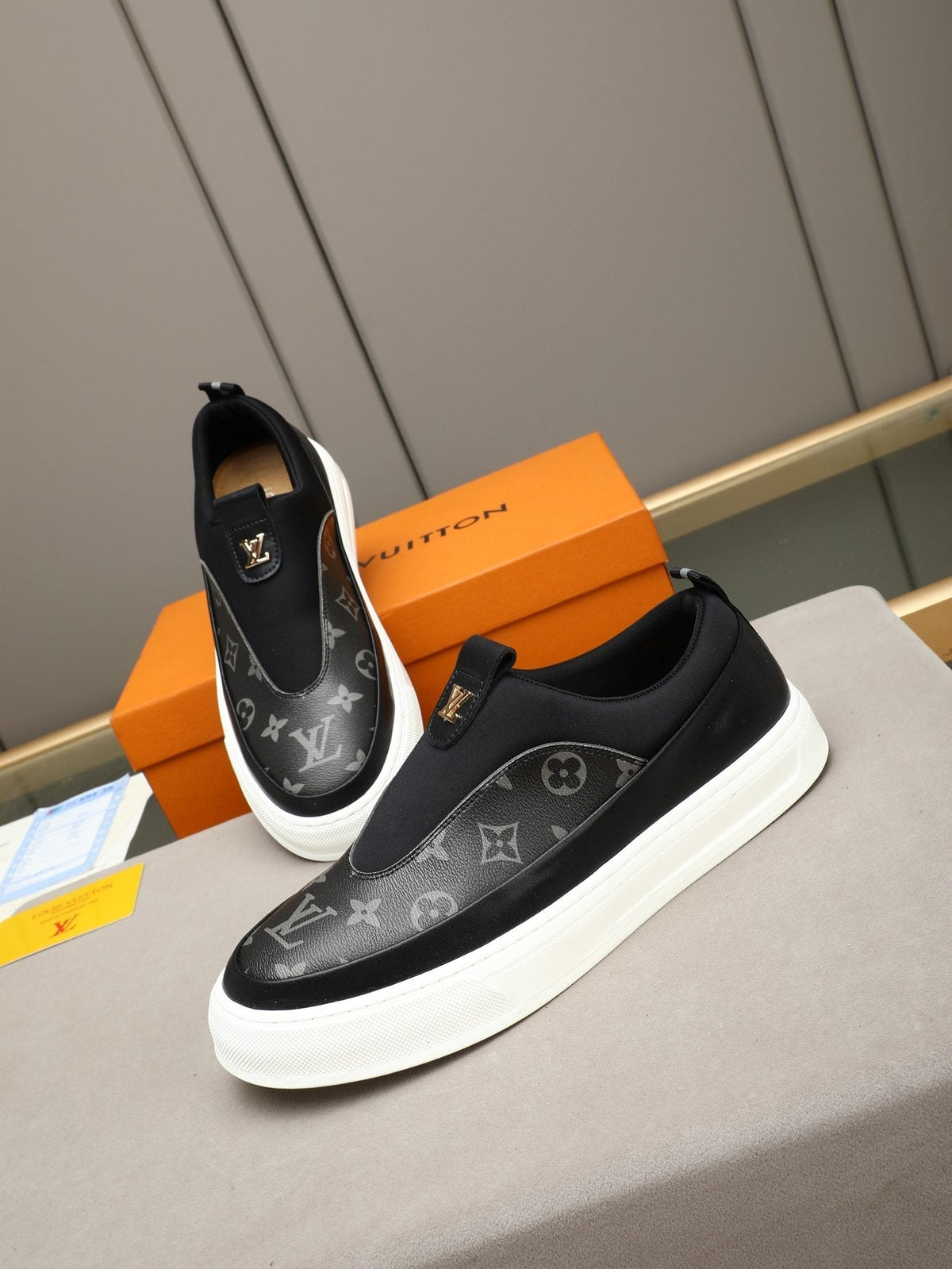 Louis Vuitton Monogram Slip-On Sneakers — detail