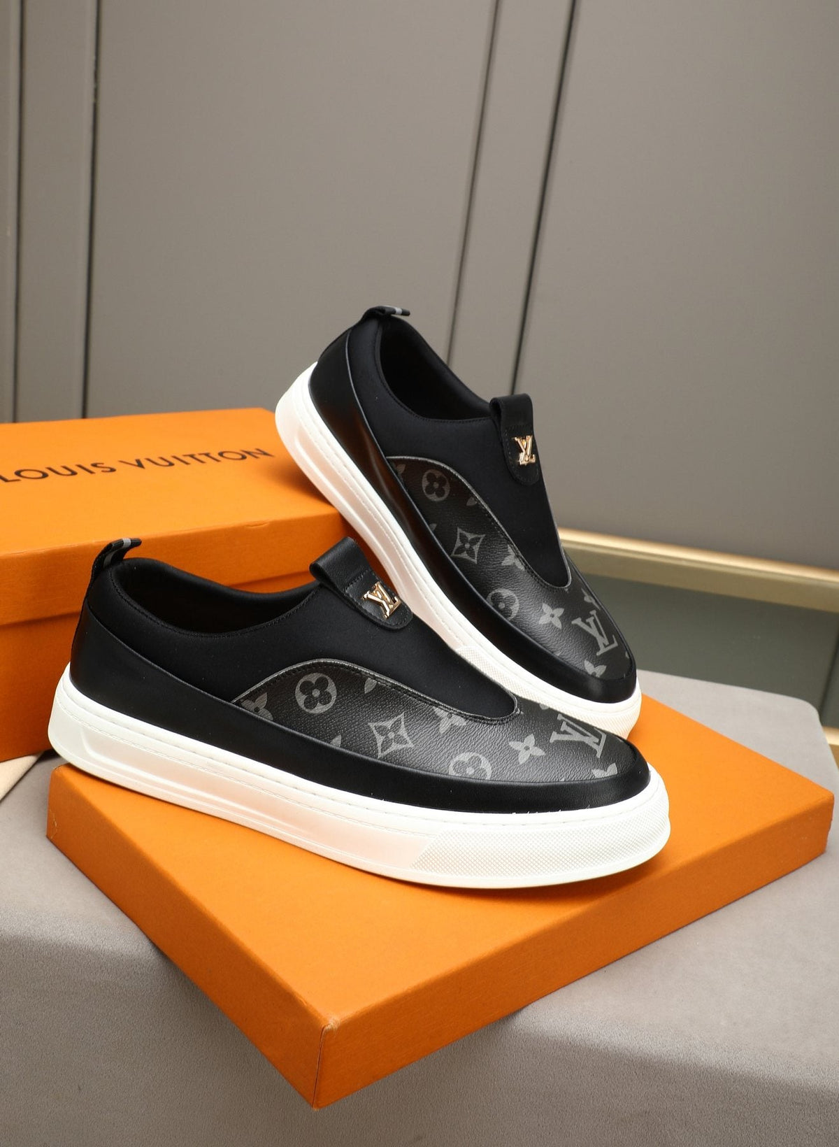 Louis Vuitton Monogram Slip-On Sneakers — side