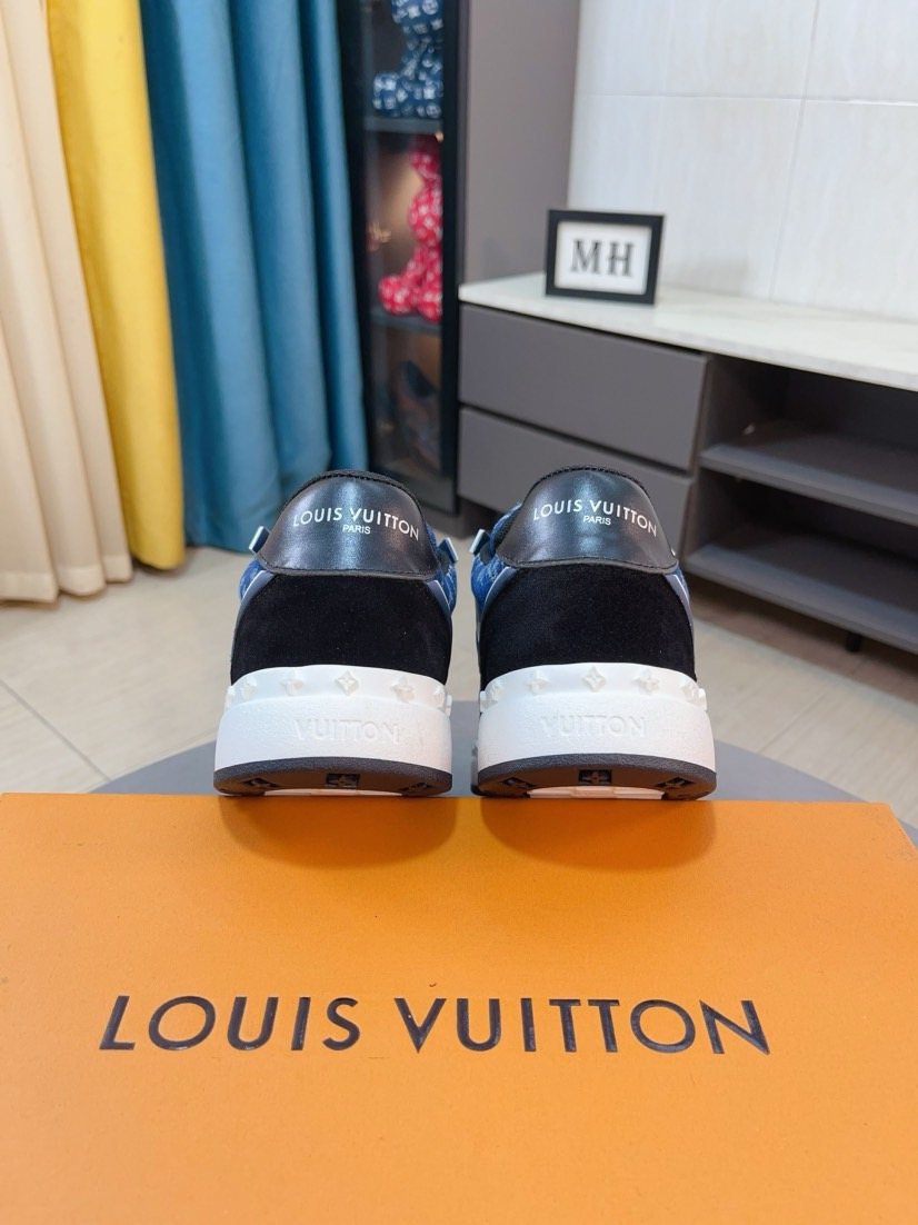 Louis Vuitton Patterned Panel Low-Top Sneakers — back