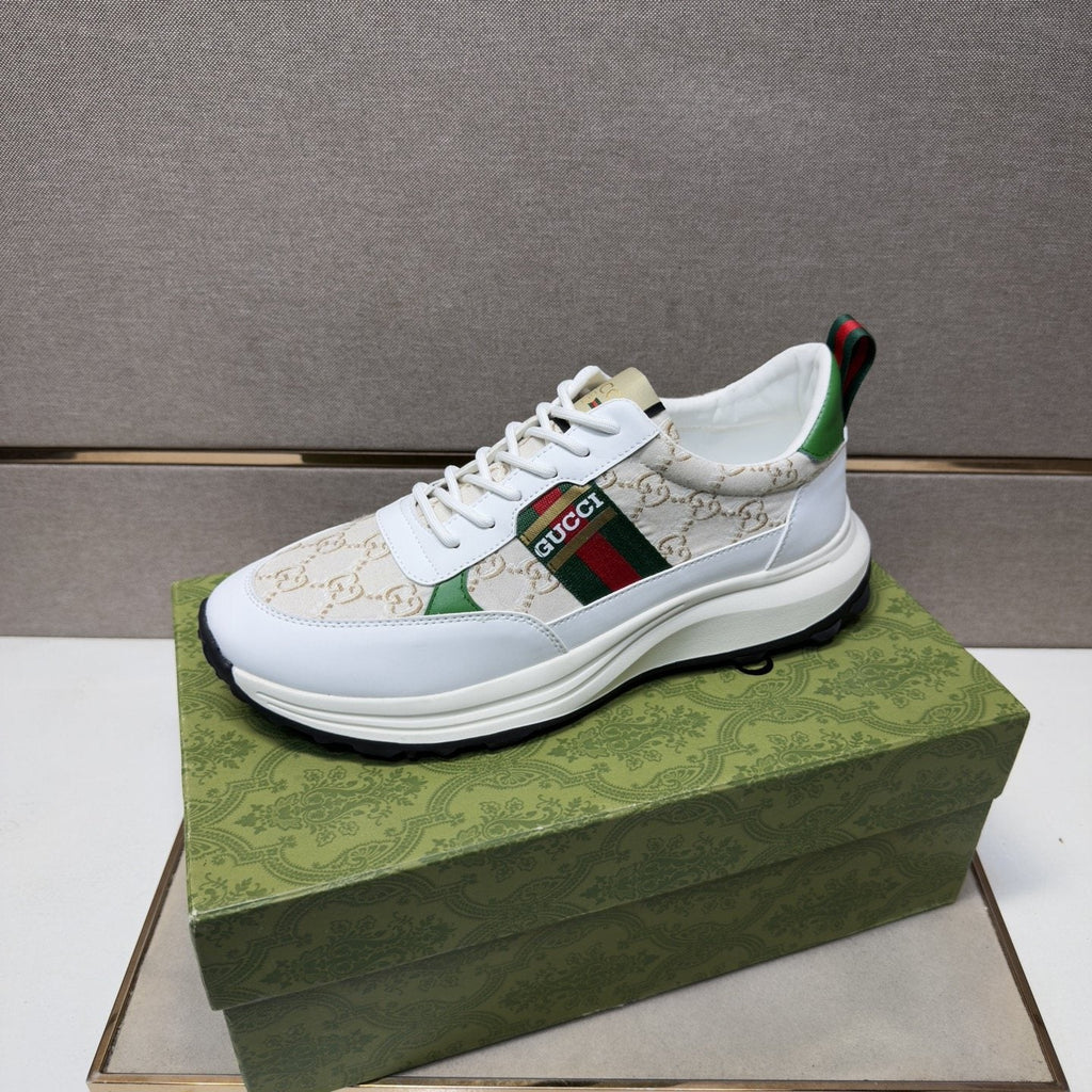 Gucci Green-Red Stripe Men’s Sneakers — side