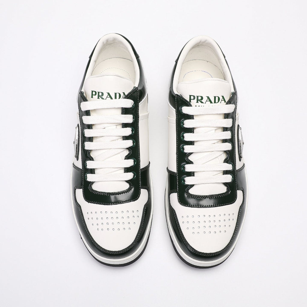 Prada Triangle Plaque Low-Top Sneakers — front