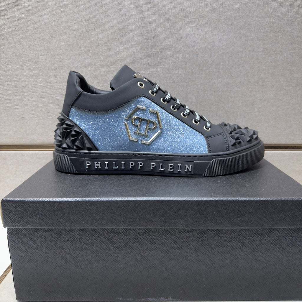 Philipp Plein Studded Panel Low-Top Sneakers — front