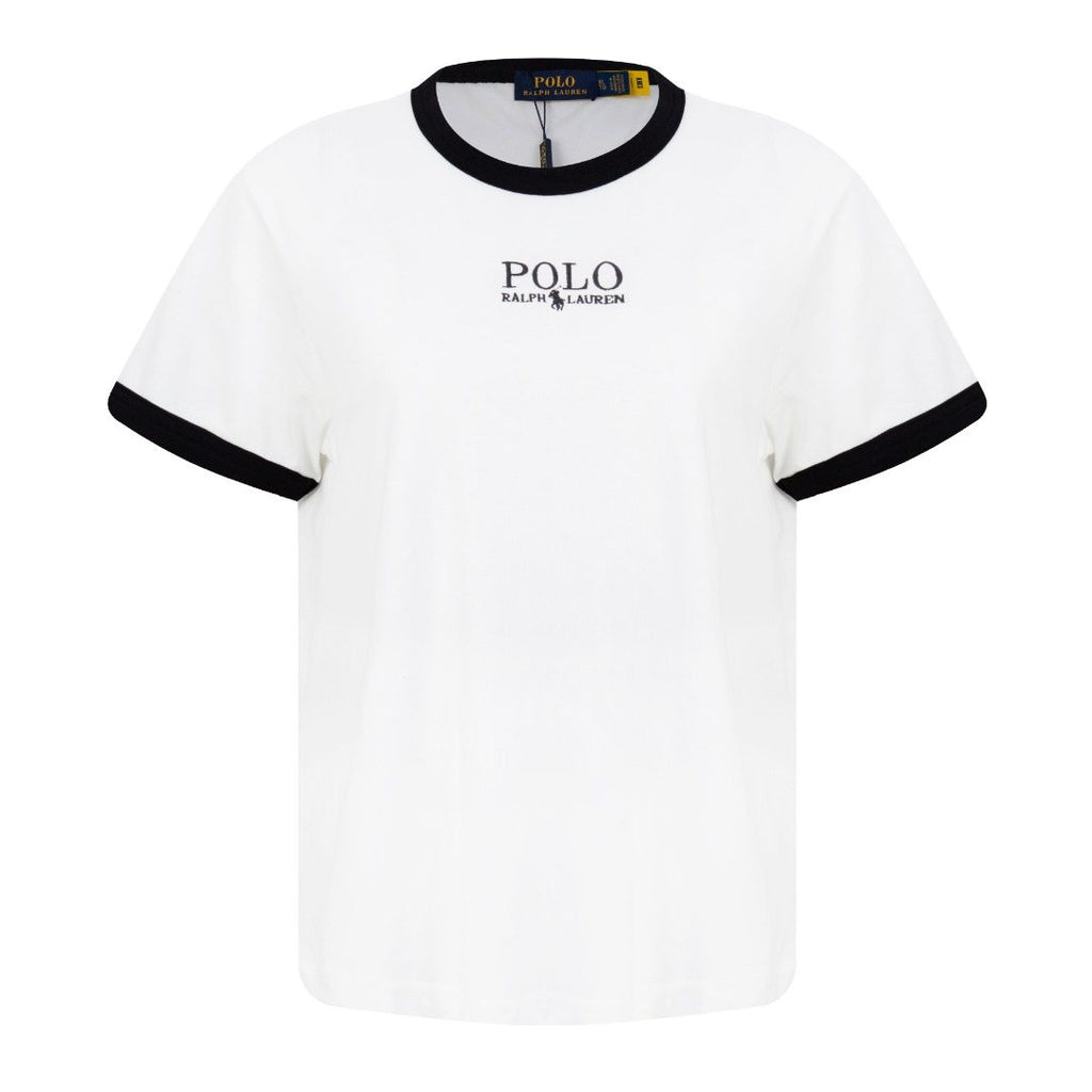 Test2-Ralph Lauren Contrast-Trim Logo T-Shirt — front