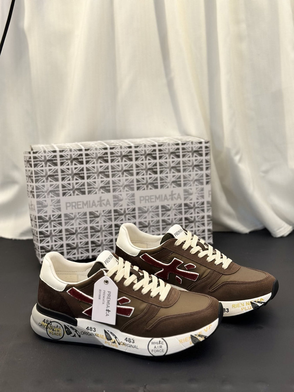 PREMIATA Panel-Detail Men's Sneakers — side