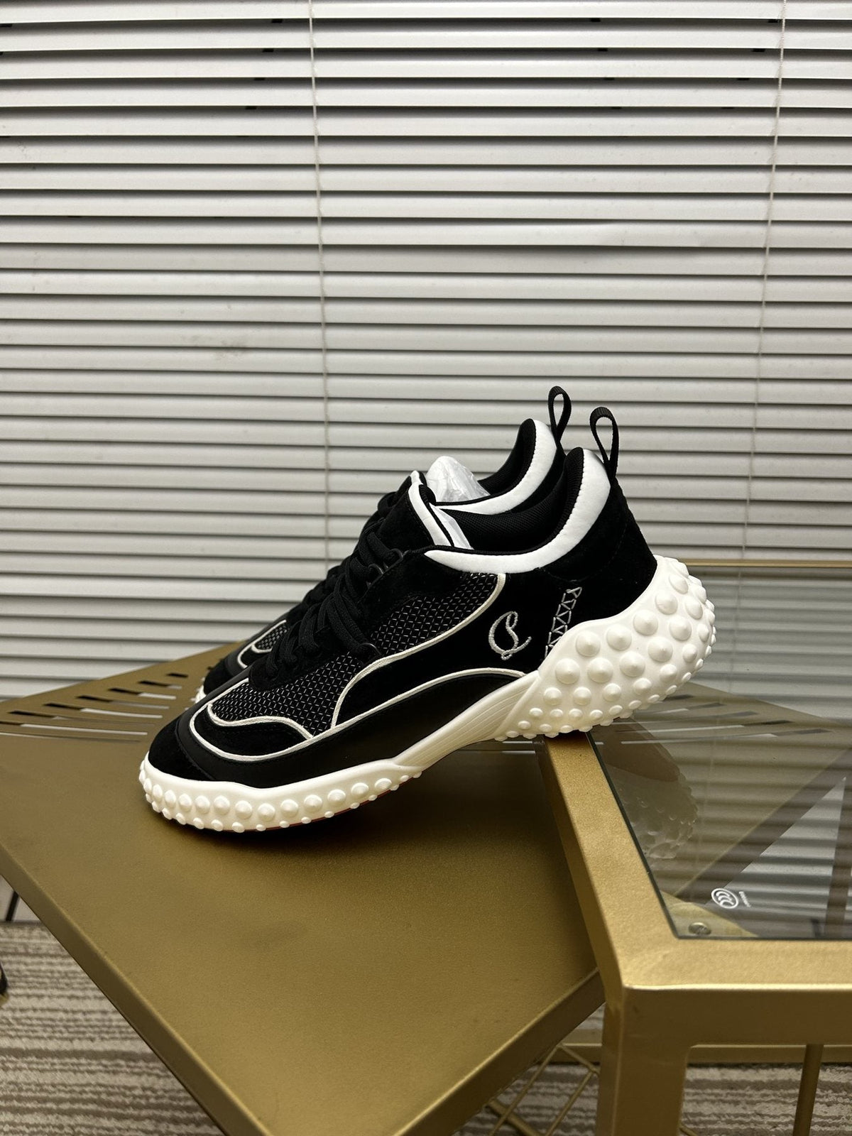 Christian Louboutin Contrast Trim Sneakers — side