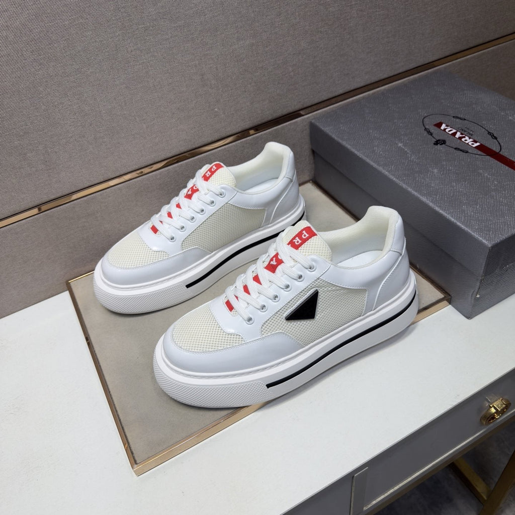 Prada Contrast Panel Low-Top Sneakers — front