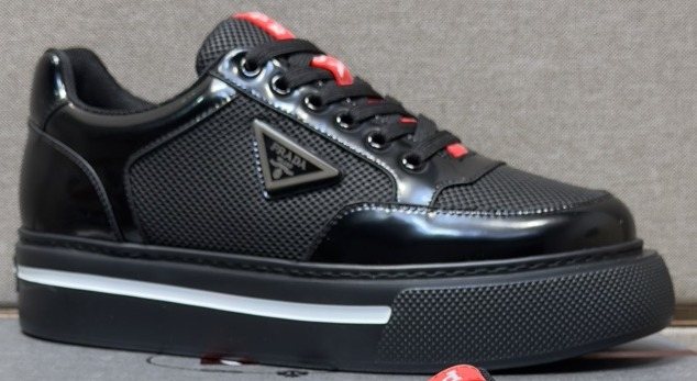 Prada Contrast Panel Low-Top Sneakers — front