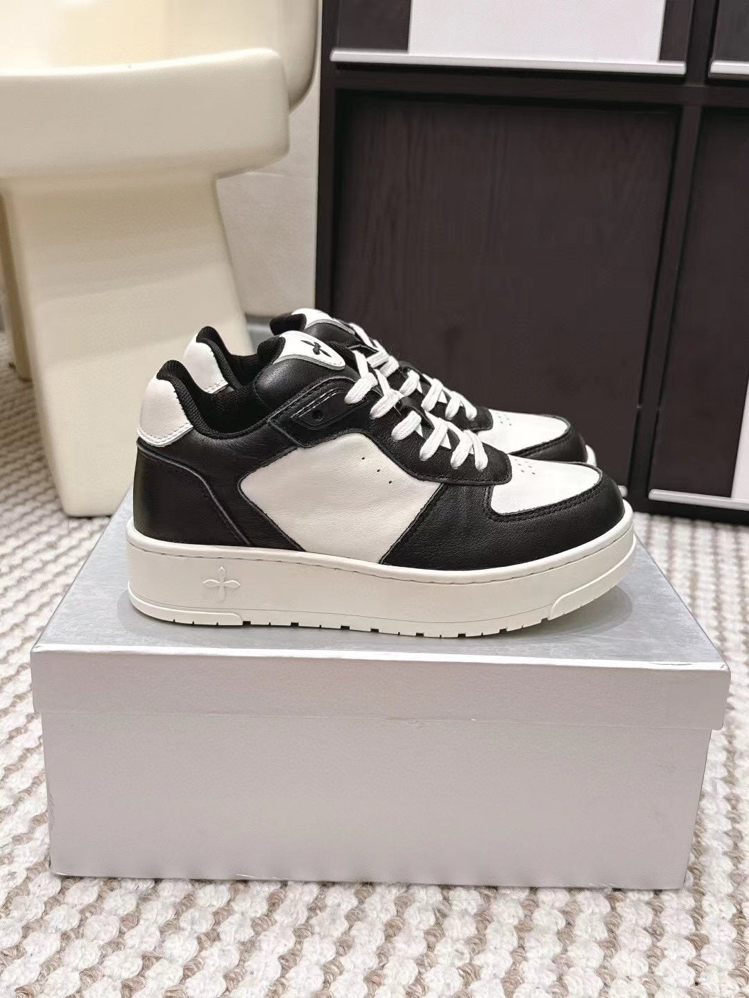 SMFK White Platform Sneakers — side