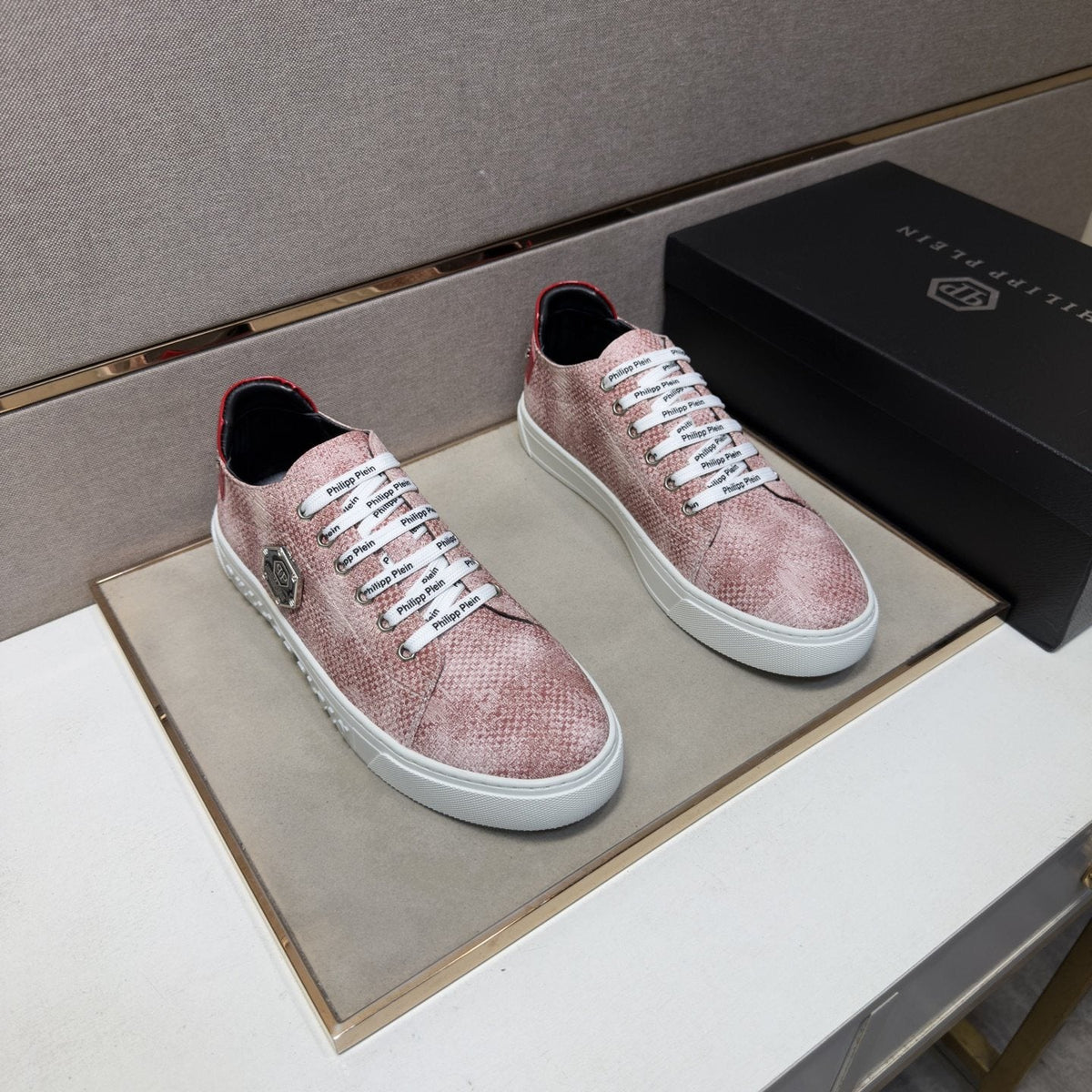 Philipp Plein Textured Low-Top Sneakers — front