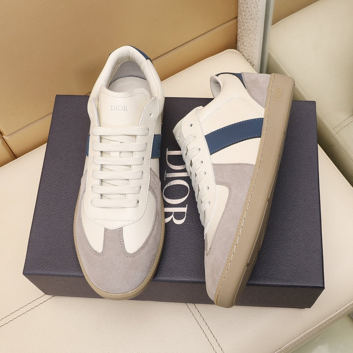 Dior B01 Matchpoint Taupe-Panel Sneakers — front