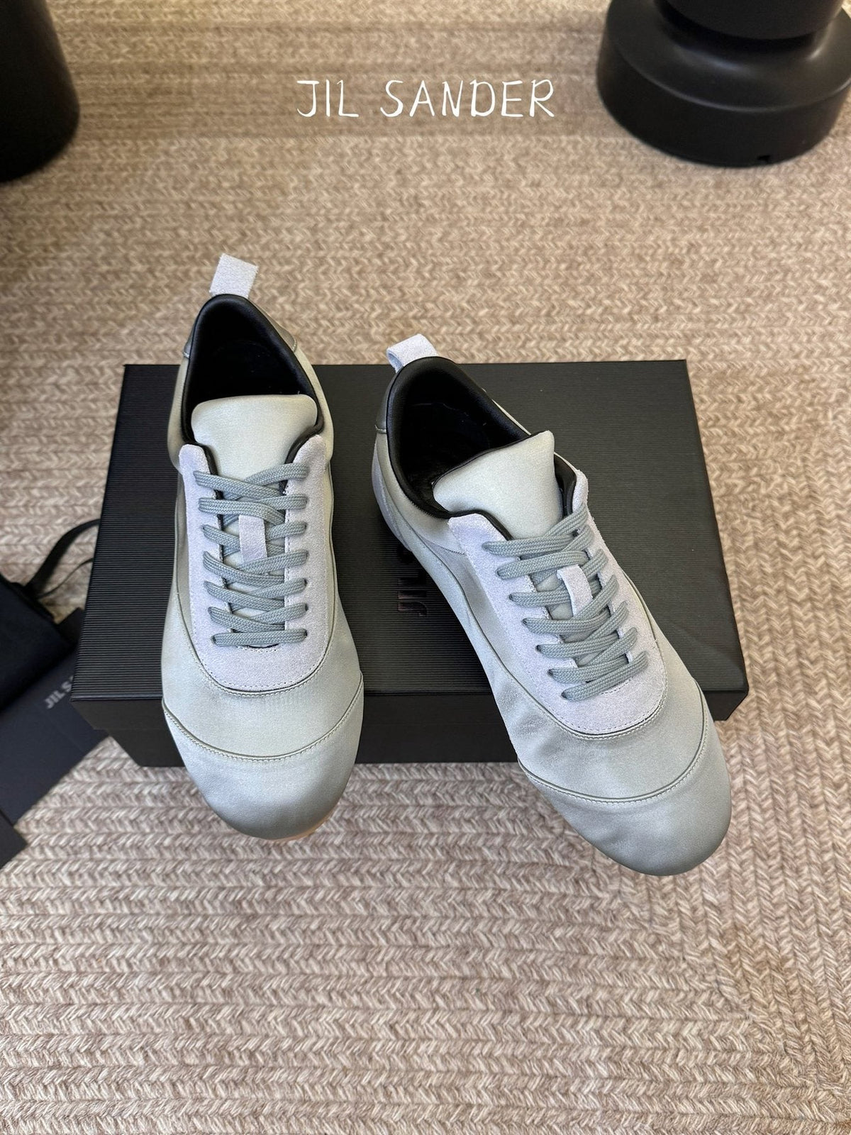 Jil Sander Satin Low-Top Sneakers — front