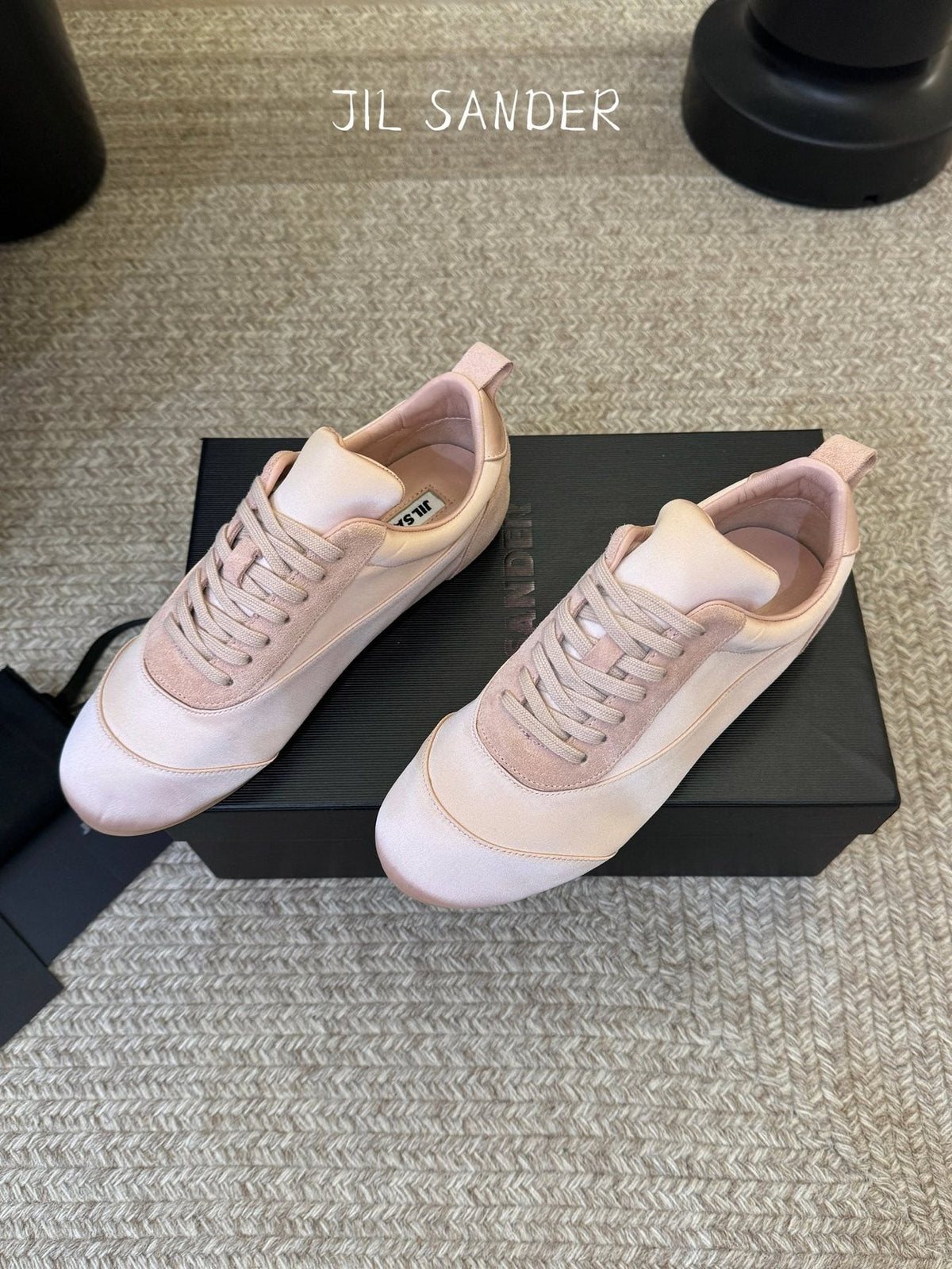 Jil Sander Satin Low-Top Sneakers — front