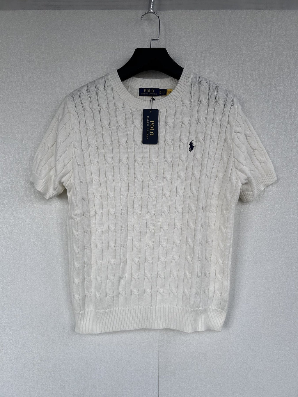 Test2-Ralph Lauren Short-Sleeve Cable-Knit Sweater — front