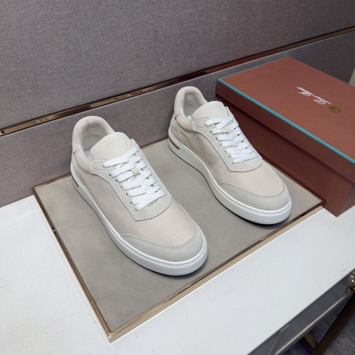 Loro Piana Mesh Low-Top Sneakers — front