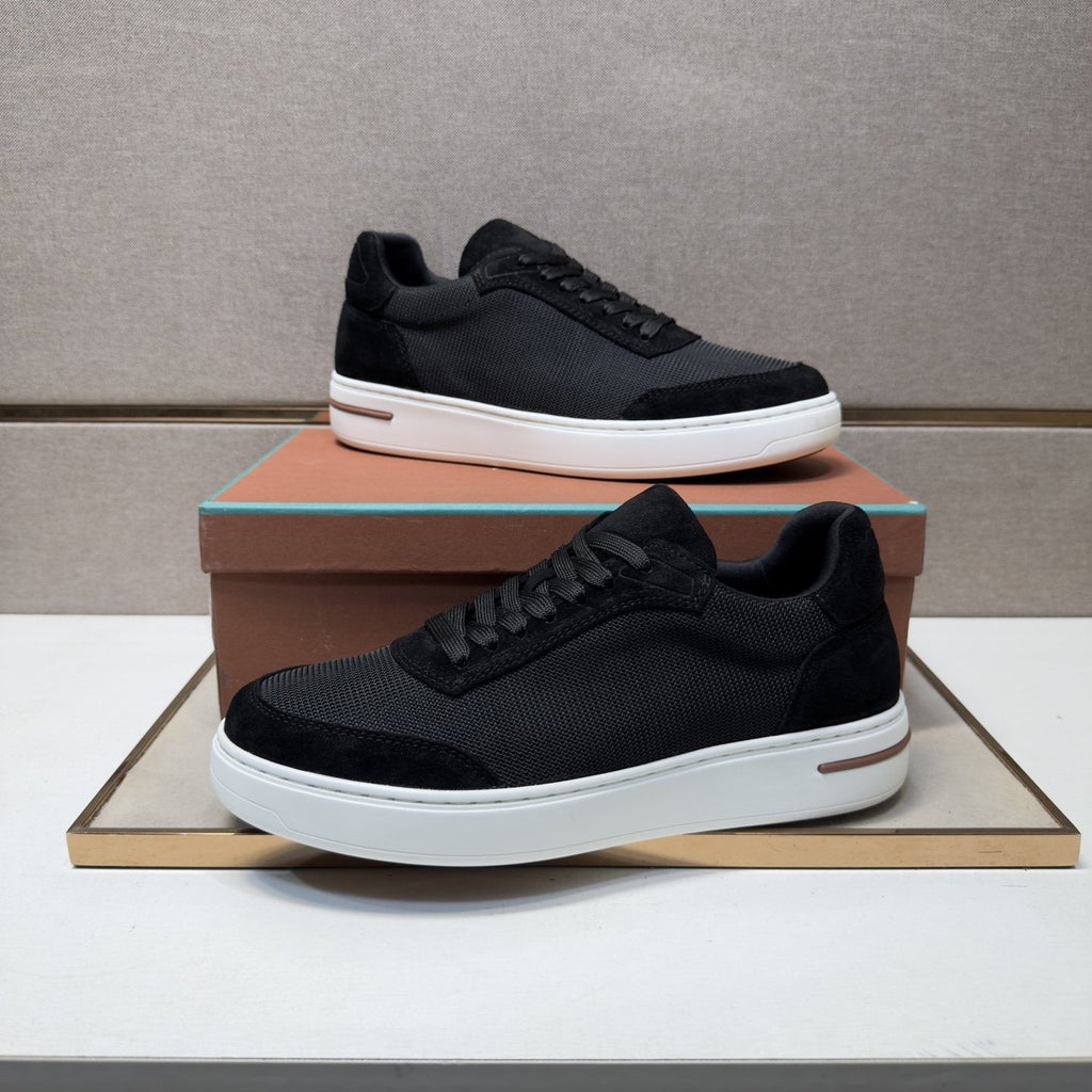 Men's Textured Panel Sneakers — model