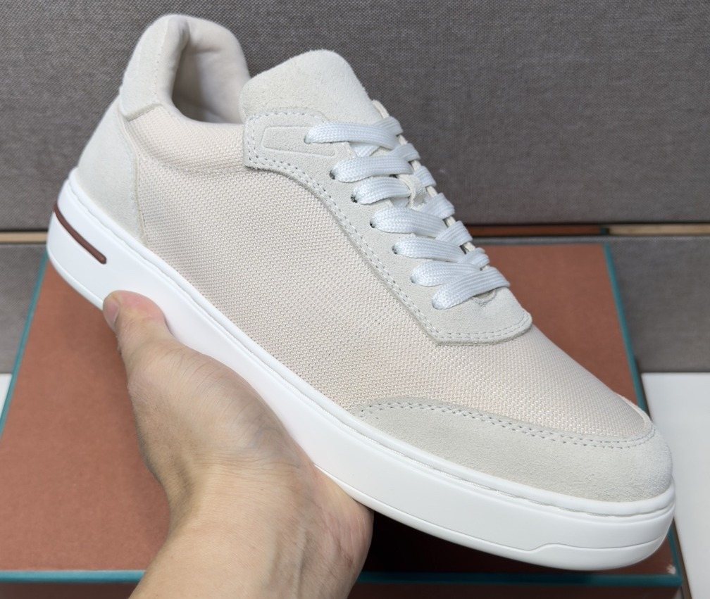 Loro Piana Mesh Low-Top Sneakers — front