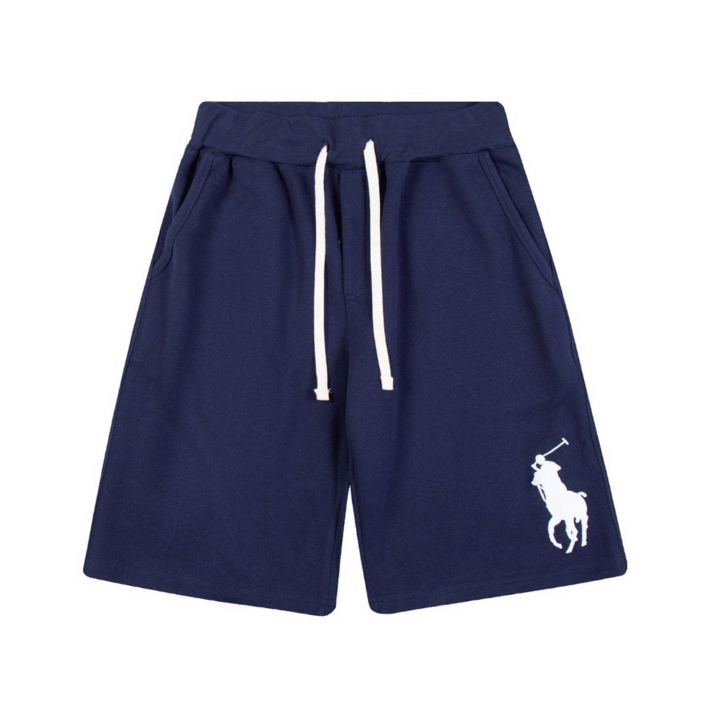 Test2-Ralph Lauren Big Pony Embroidered Drawstring Shorts — front