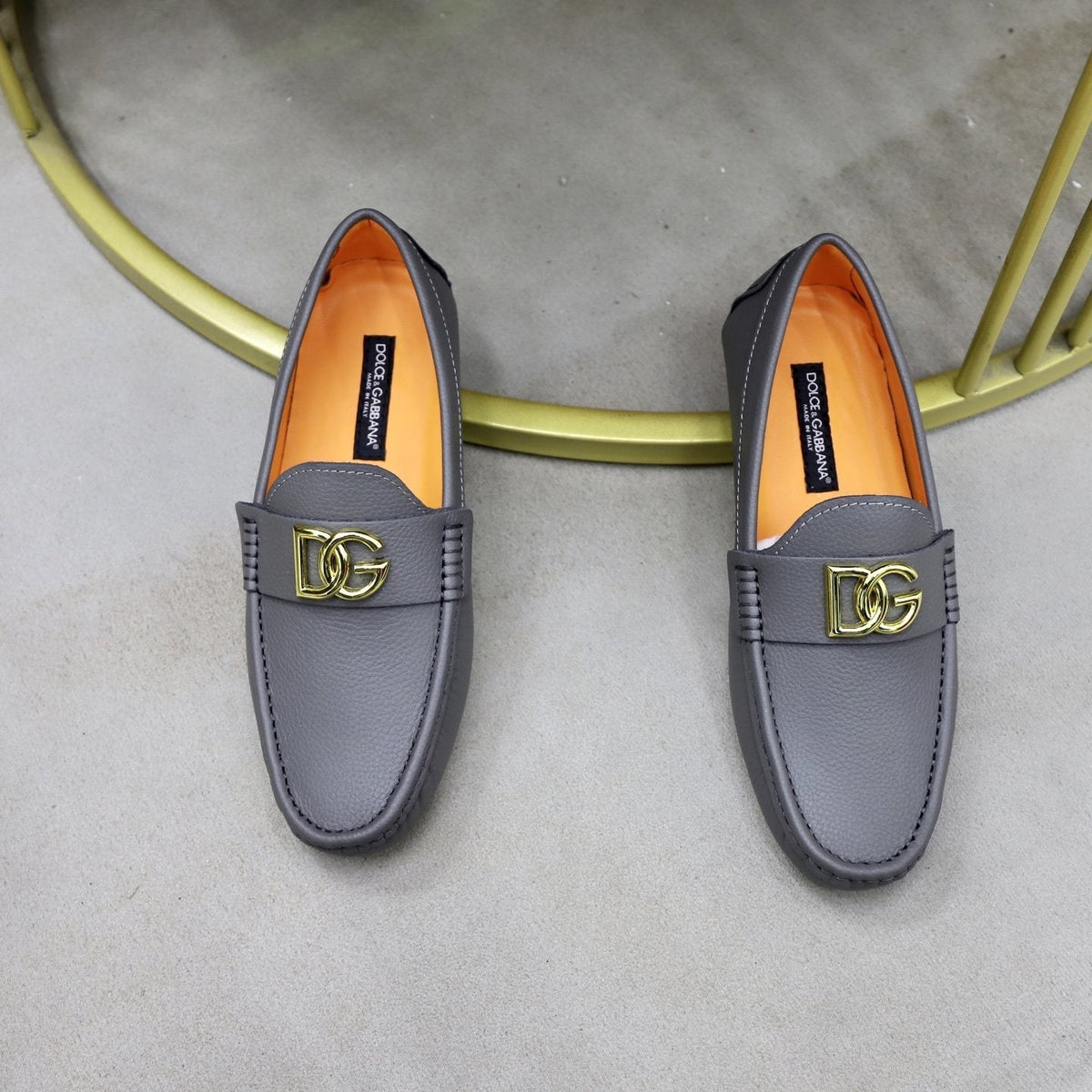 Dolce & Gabbana Gold-Hardware Loafers — front