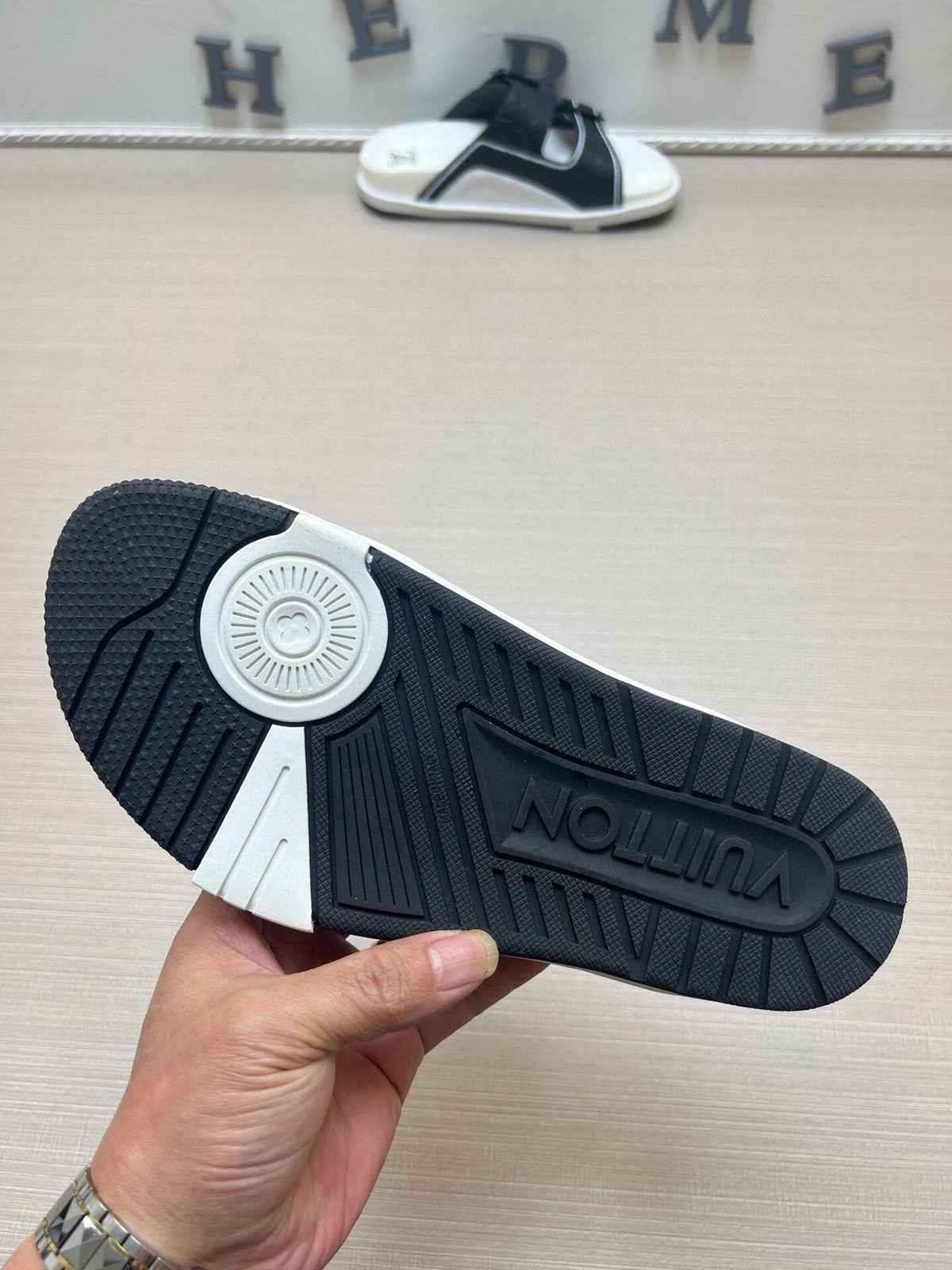 Louis Vuitton Double-Buckle Slide Sandals — side