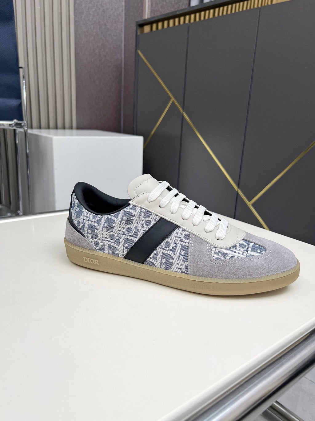Dior B01 Patterned Low-Top Sneakers — front