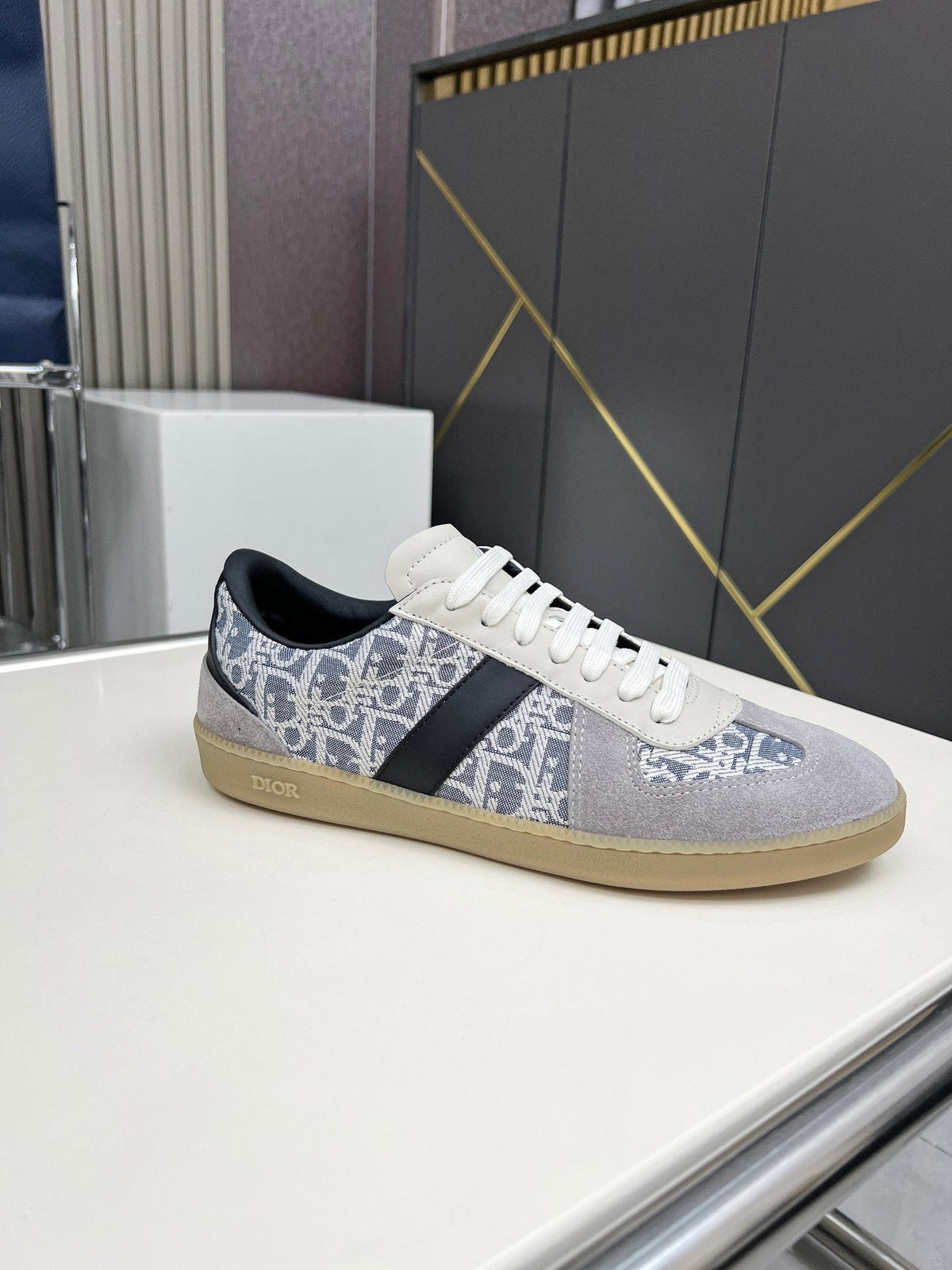 Dior B01 Patterned Low-Top Sneakers — front