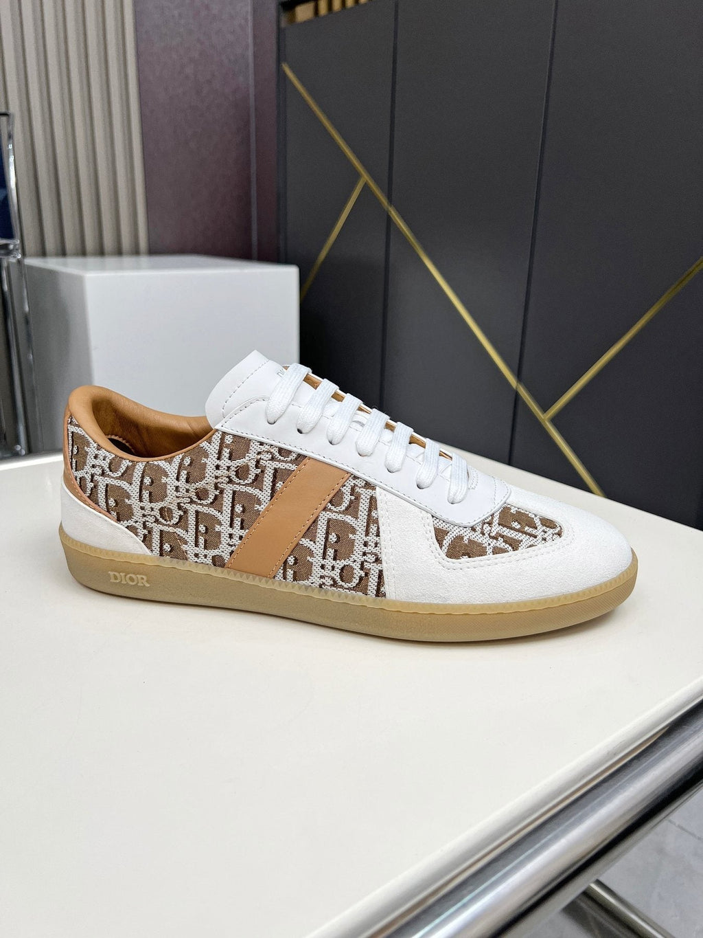 Dior B01 Patterned Low-Top Sneakers — front