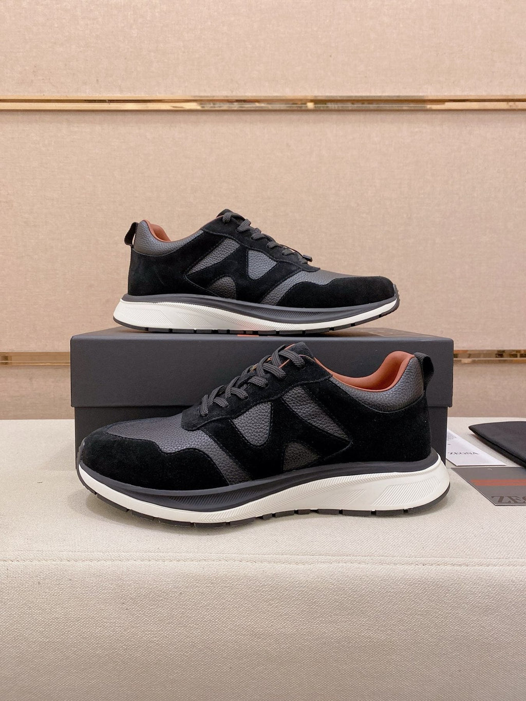 Zegna Textured Low-Top Sneakers — front