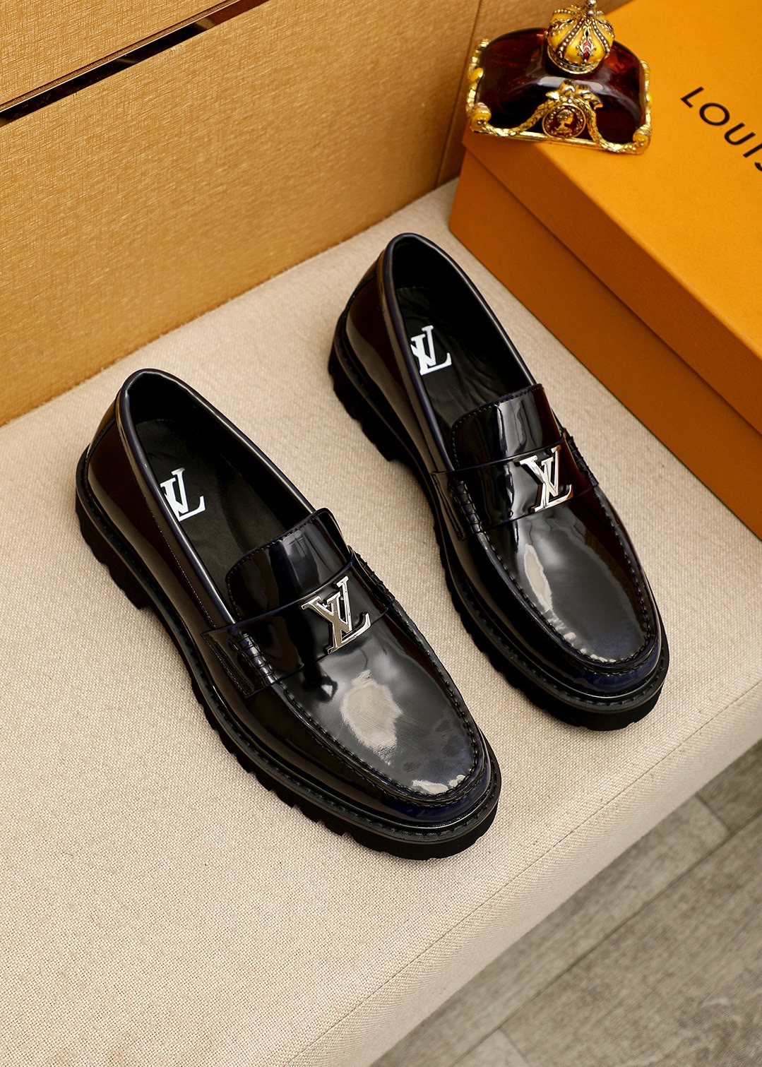 Louis Vuitton Glossy Lug Sole Loafers — hero
